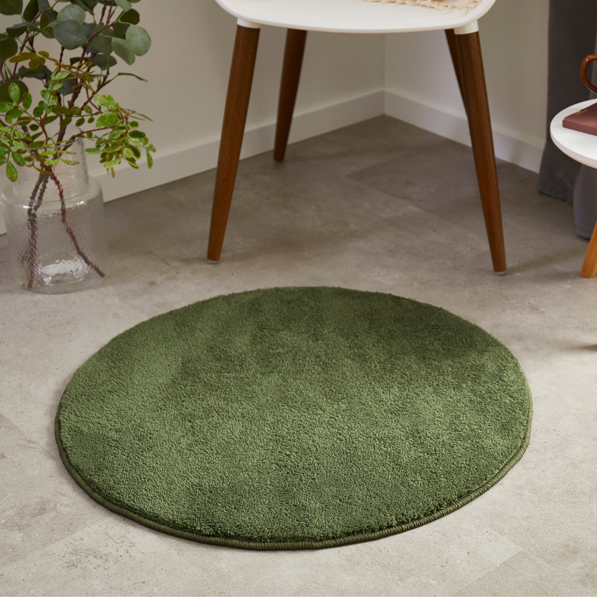 Andiamo Teppich »Arezzo« rund 16 mm Höhe Uni Farben, weicher Flor, waschbar, ideal im Wohnzimmer & Schlafzimmer