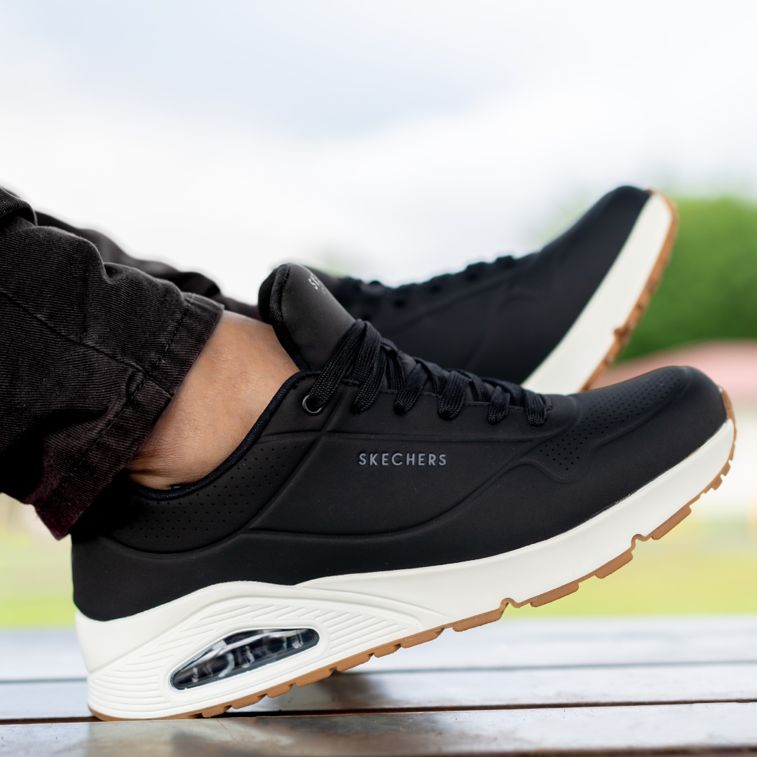 Skechers Sneaker »Uno - Stand on Air«, Freizeitschuh, Halbschuh, Schnürschuh mit extra Dämpfung