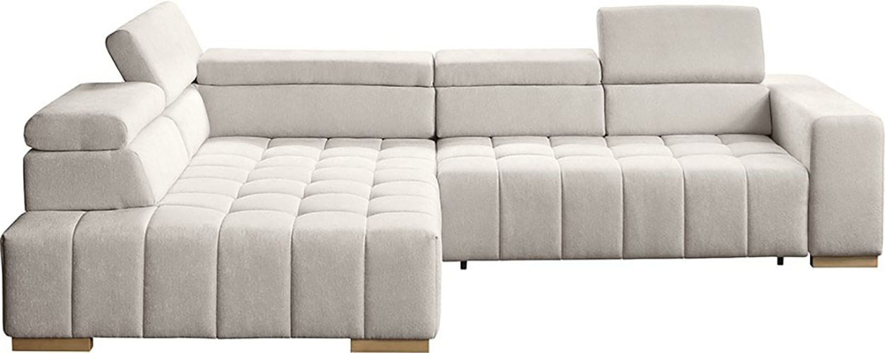 exxpo - sofa fashion Ecksofa »Elianos, hoher Sitzkomfort, aufwendige Kreuzsteppung im Sitz, L-Form«
