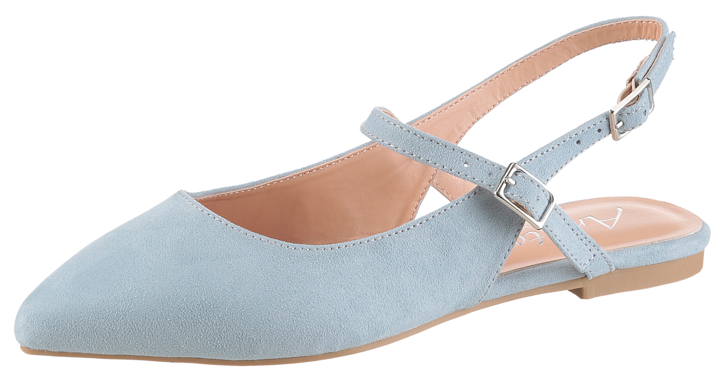 Aniston SHOES Slingpumps  Flat, Sommerschuh, Riemchensandale - schmale Form