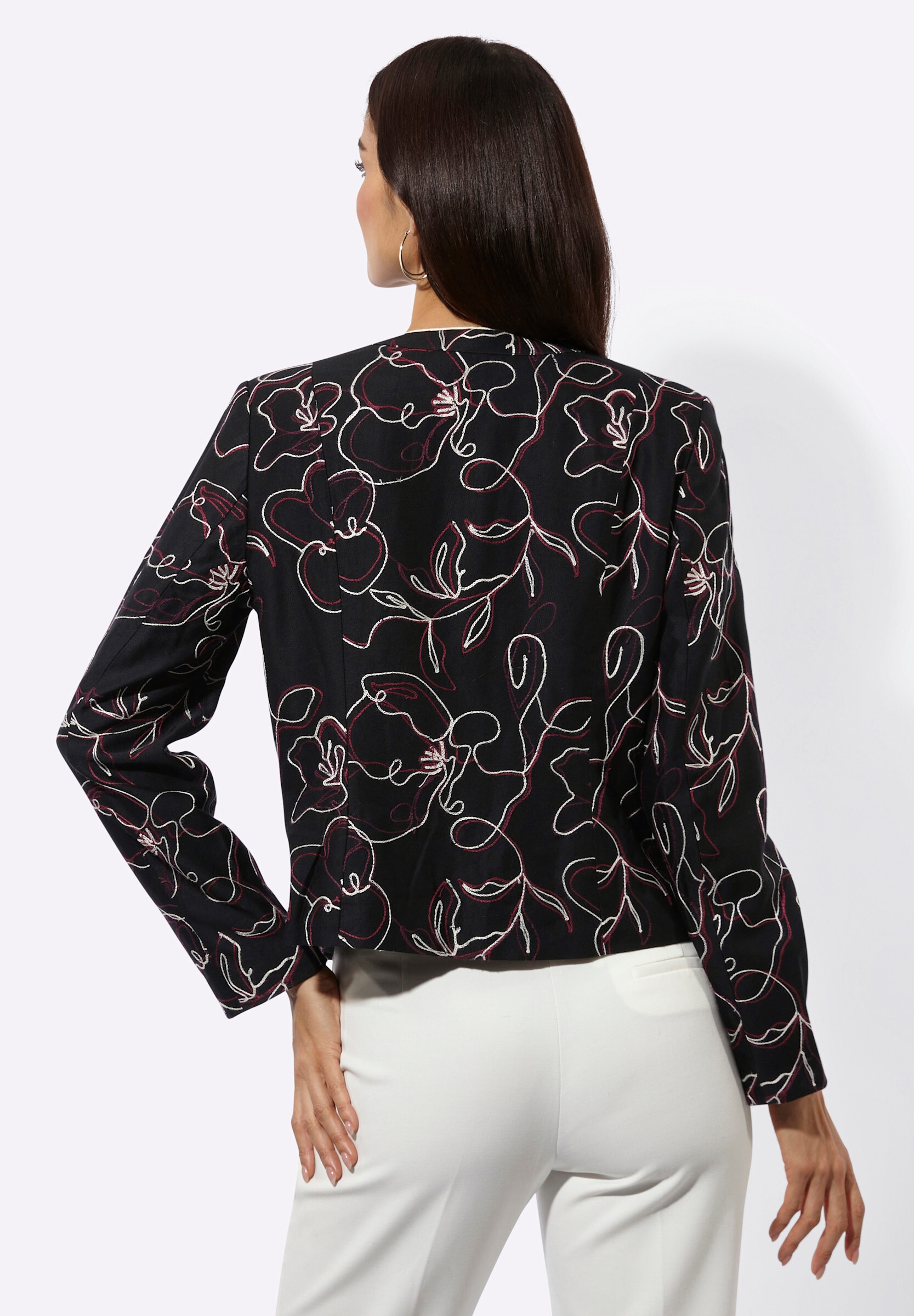creation L Blusenblazer »Lyocell-Viskose-Blazer Blazer mit Kontrastpaspeln«