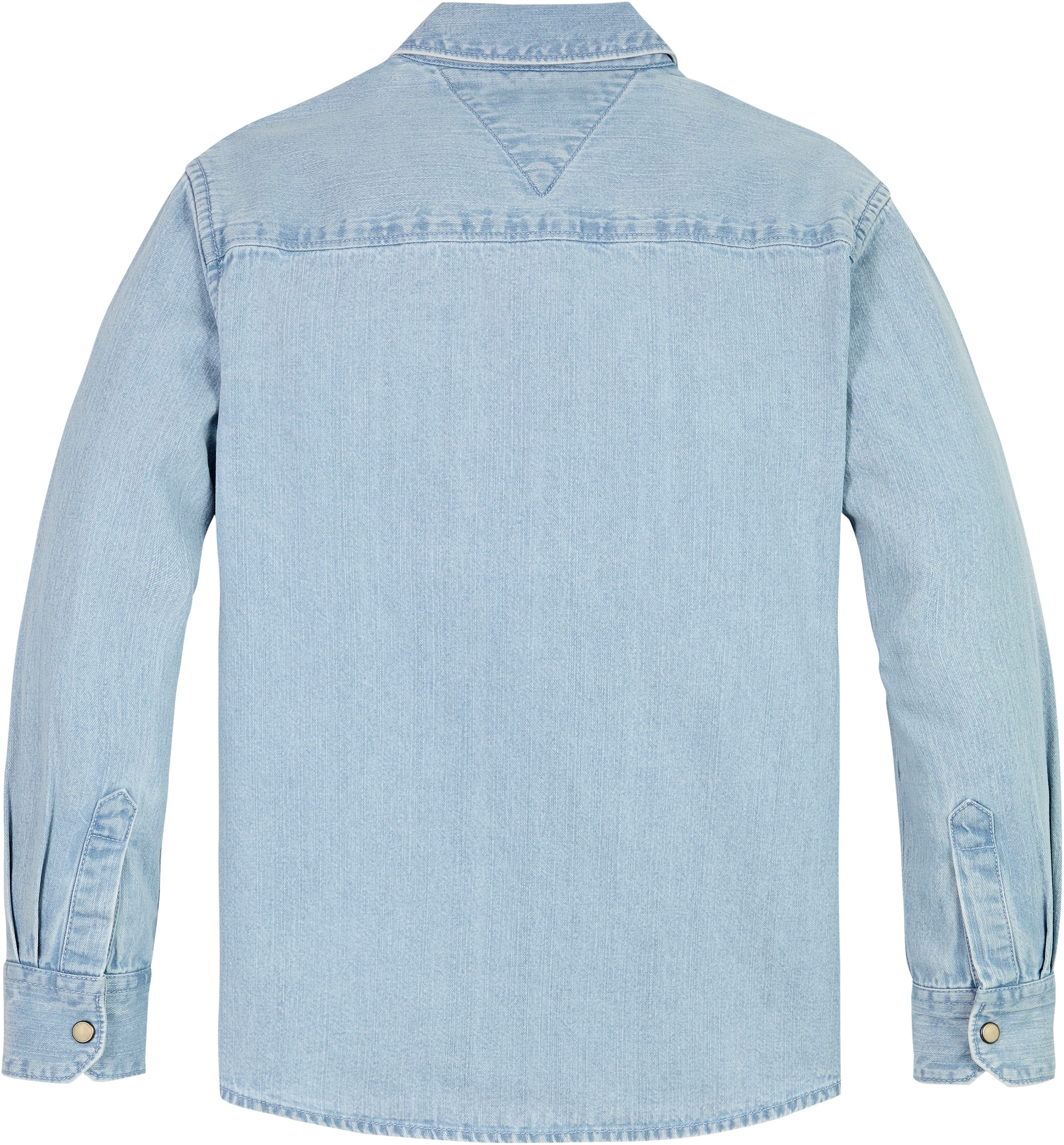 Tommy Hilfiger Langarmhemd »DENIM SHIRT LS«, Kinder bis 16 Jahre mit Logostickerei