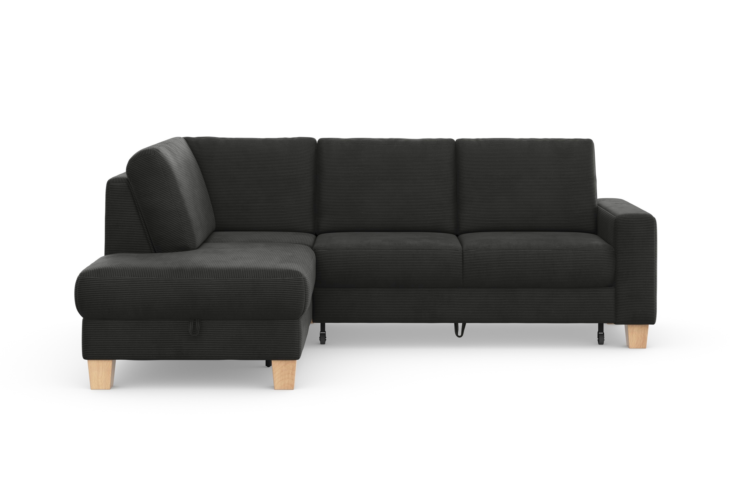 Home affaire Ecksofa »Summer L-Form«, mit Ottomane, wahlweise mit Bettfunktion und Bettkasten, Cord-Bezug