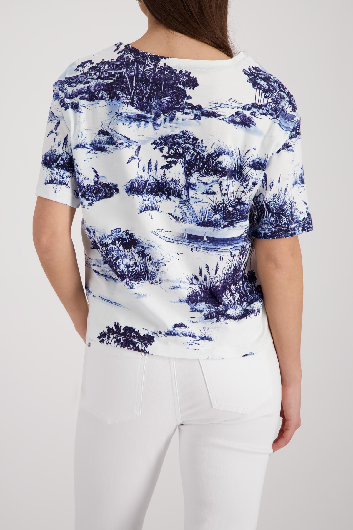 Monari T-Shirt Regular fit mit Landschaftsdruck