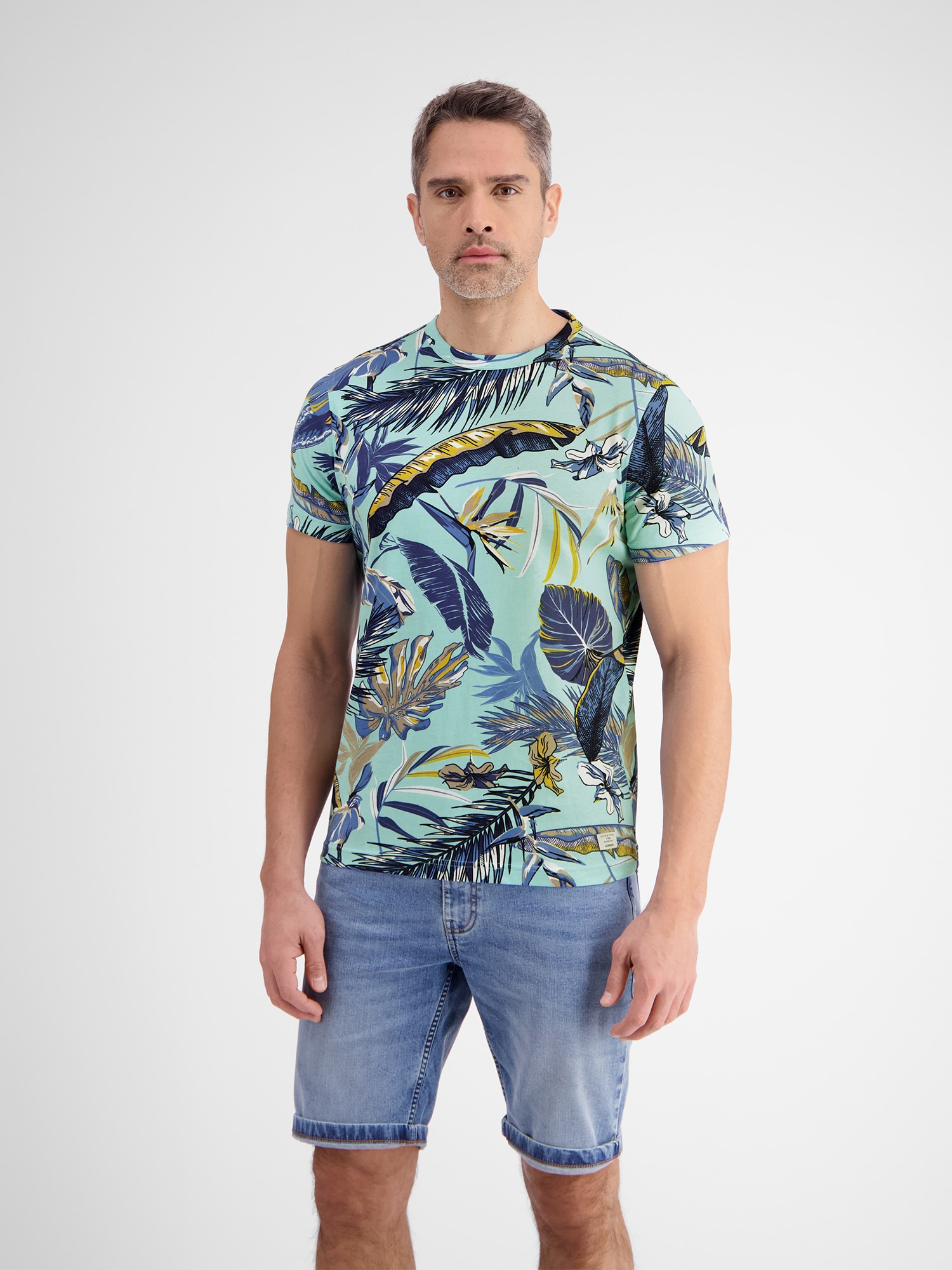 LERROS T-Shirt »LERROS T-Shirt im Hawaiian-Style«