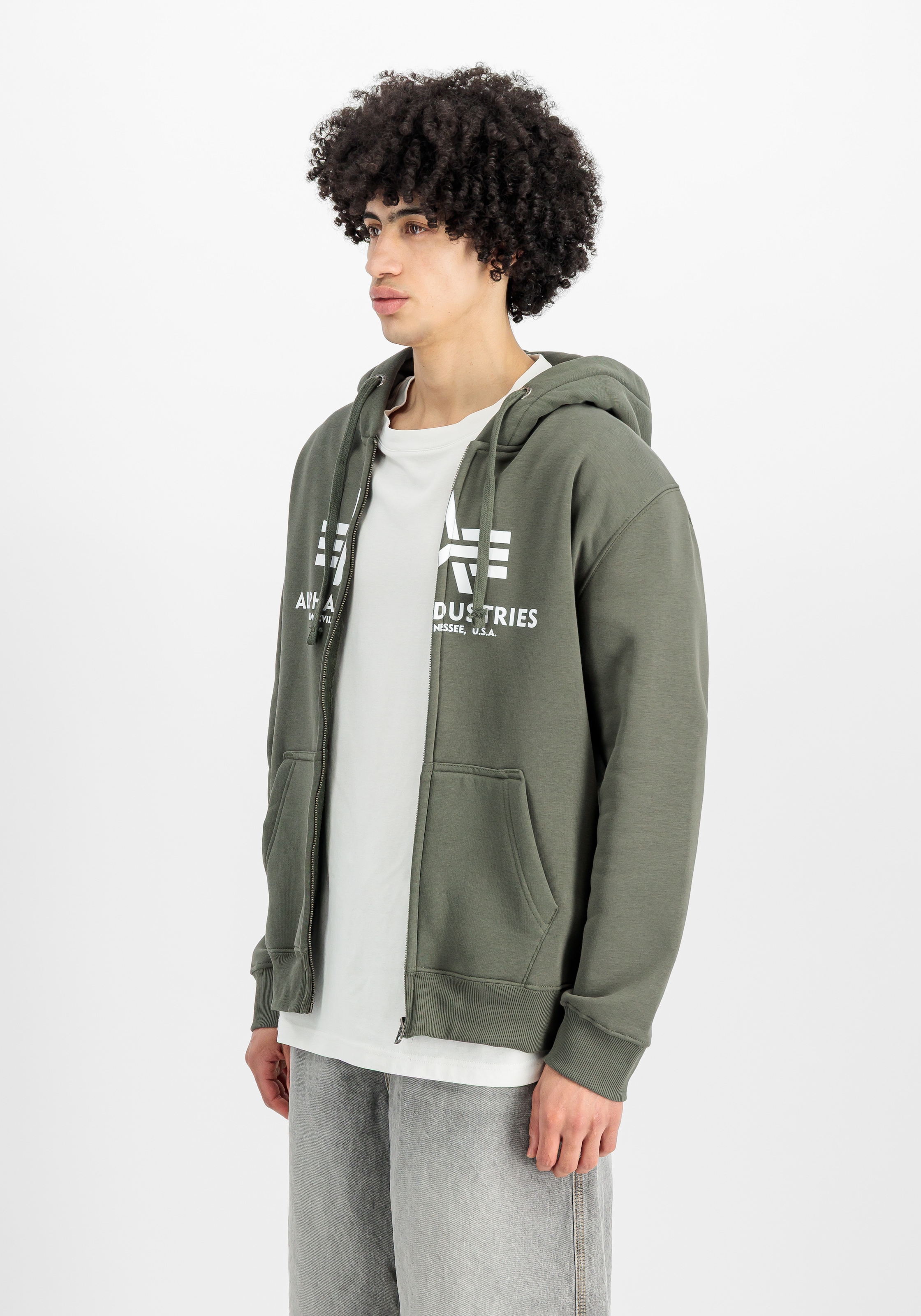 Alpha Industries Kapuzensweatjacke »BASIC ZIP HOODY« Baumwollmischung, regular fit