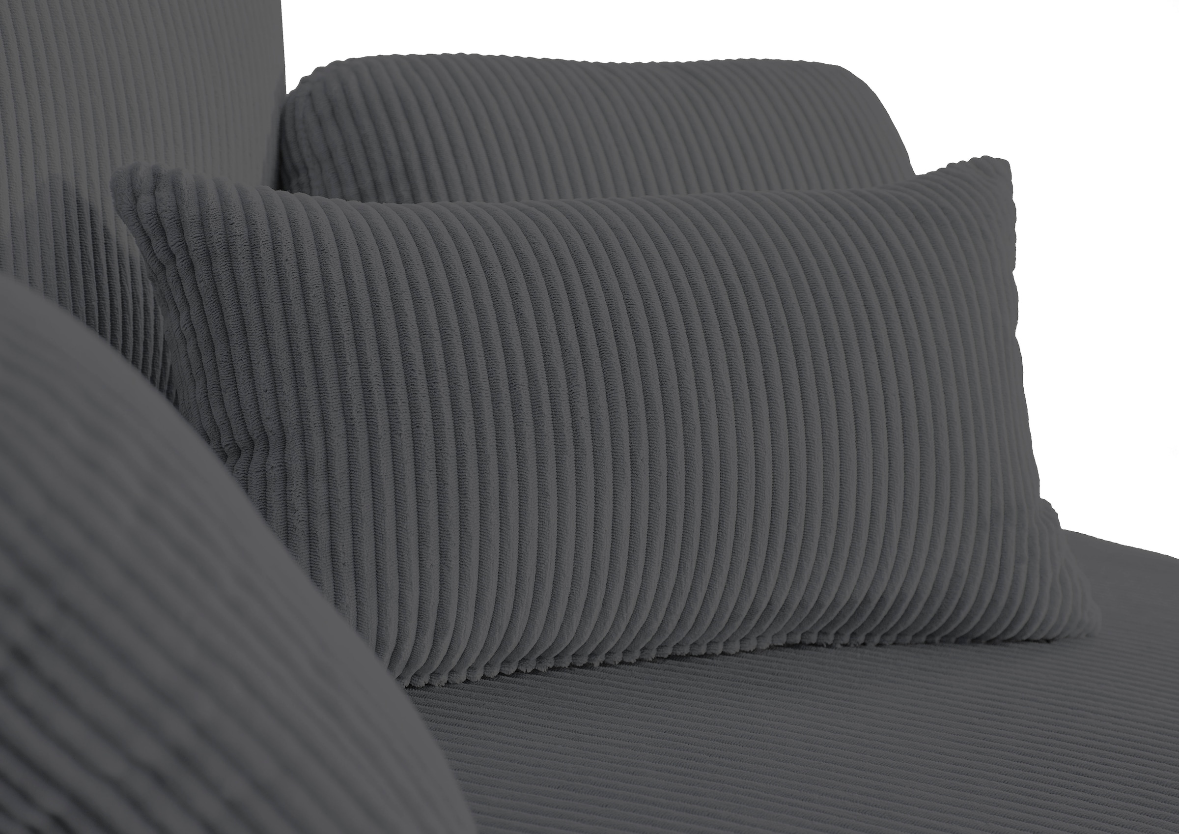 ATLANTIC home collection Loveseat »Ravi«, XXL- Sessel, inklusive Stauraumhocker, Rückenkissen & drei Zierkissen