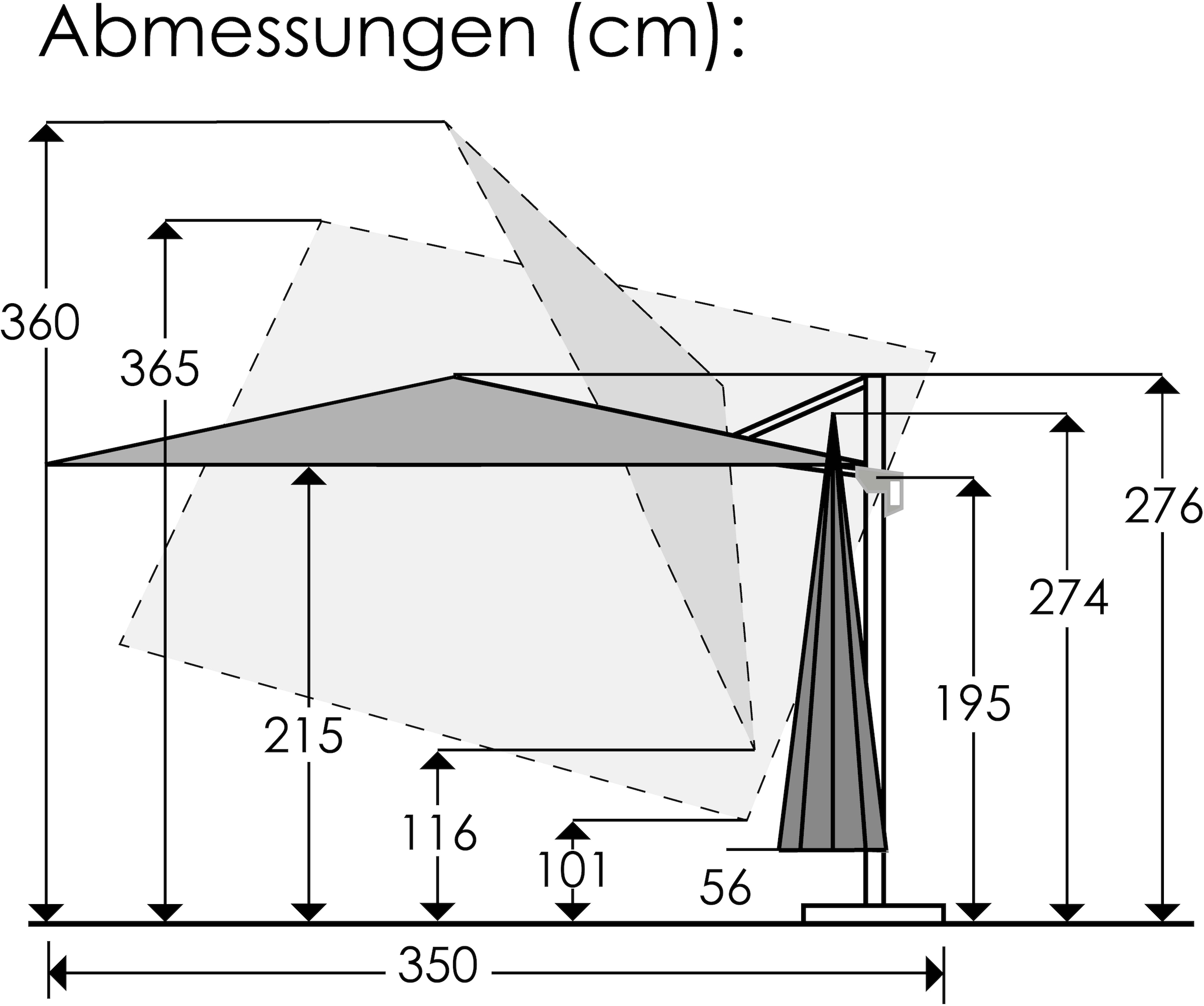 Schneider Schirme Ampelschirm »Rhodos Twist Comfy« 300 x 300 cm
