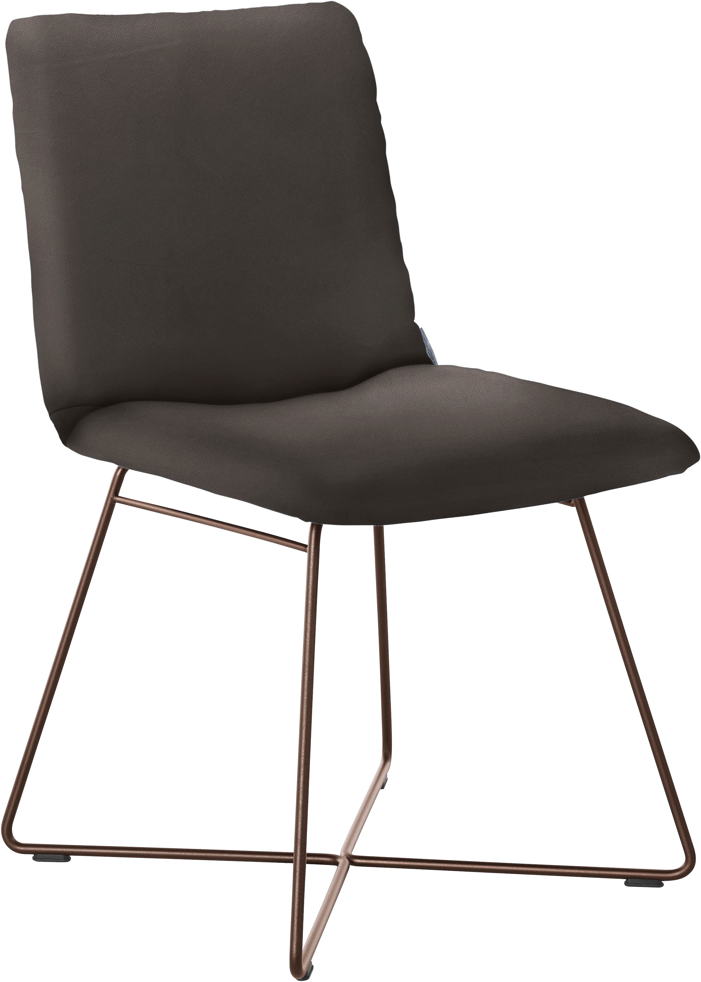 W.SCHILLIG Polsterstuhl »jakob«, Longlife Xtra-Leder Z59, mit Drahtrohrgestell in Bronze pulverbeschichtet