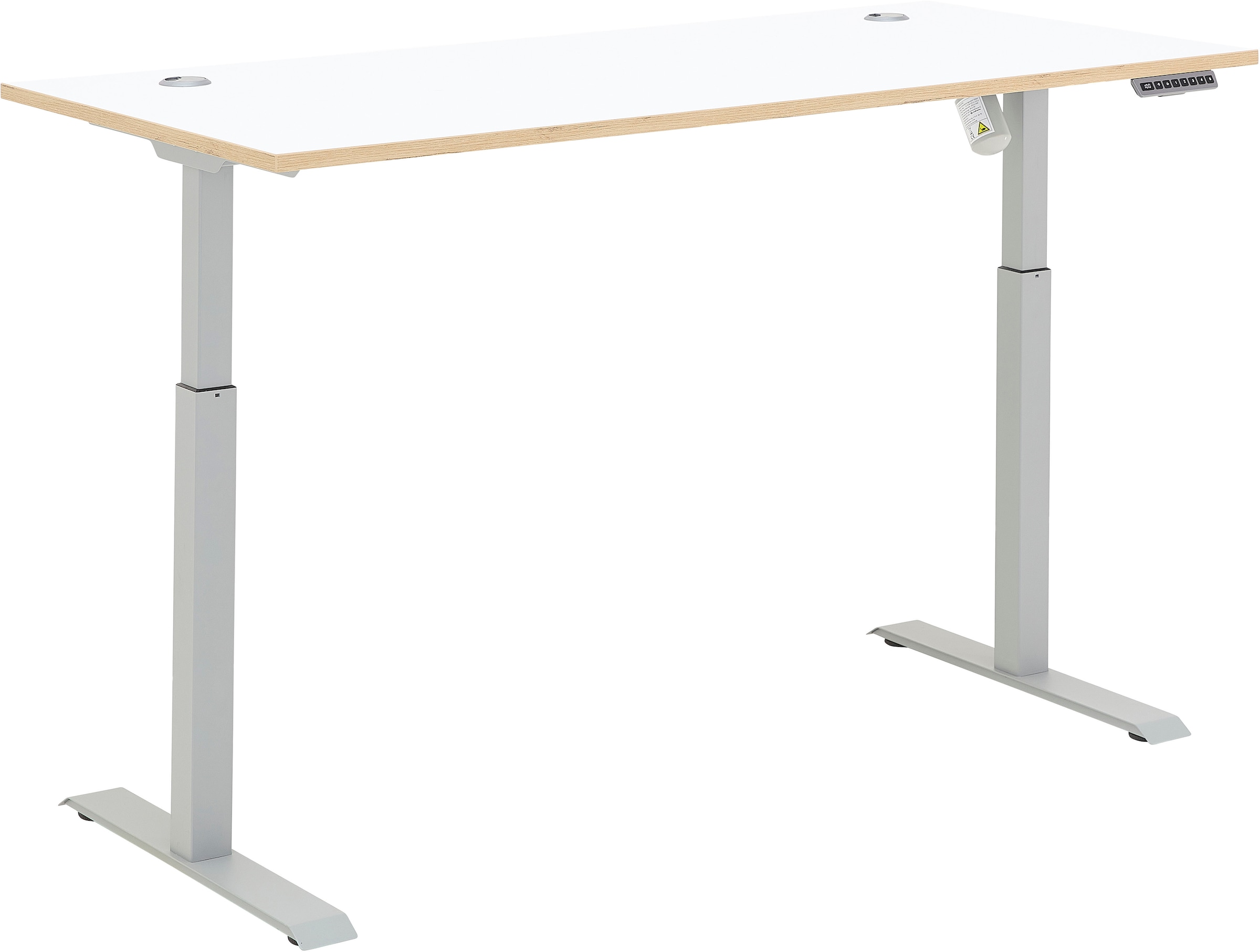 Innostyle Schreibtisch »Memphis Schreibtisch, 160x72x77cm (B/H/T)«, (1 St.), Soft Touch Oberfläche, Füße justierbar, Memory Funktion