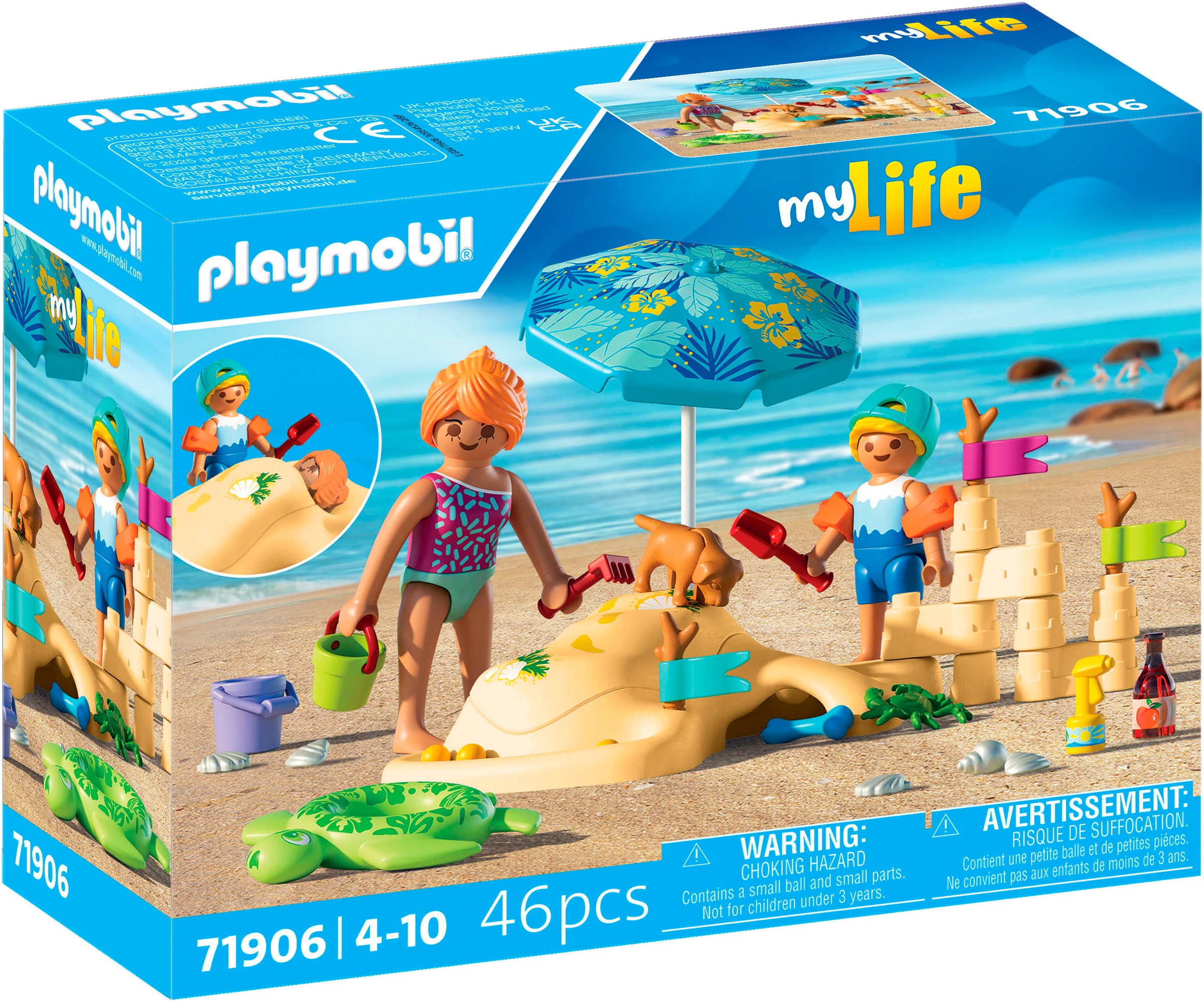 Playmobil® Konstruktions-Spielset »Familienspaß am Strand (71906), My Life«, (46 St.), Made in Europe
