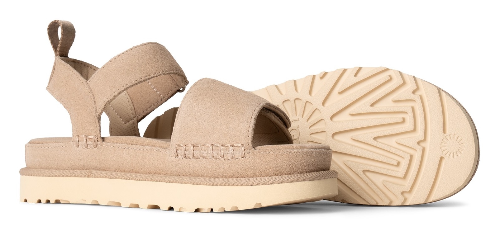 UGG Plateausandale »W GOLDENSTAR«, Plateausandale, Sandalette mit Klettverschluss