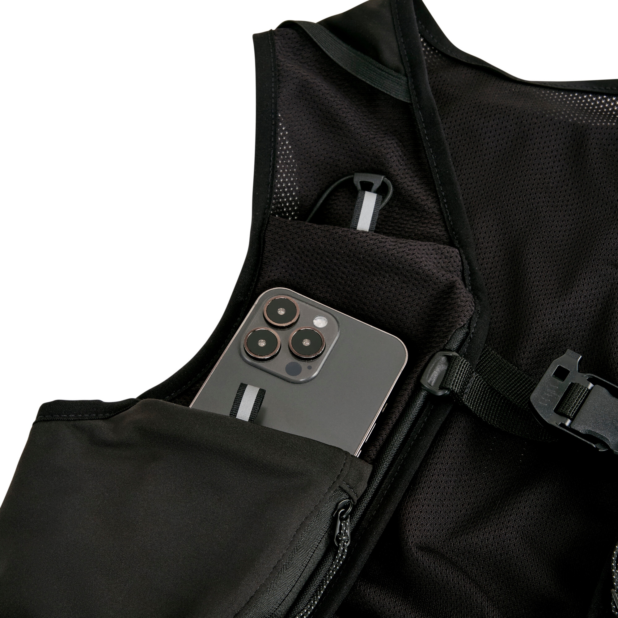 PUMA Funktionsweste »RACE DAY RUNNING VEST« anliegende Passform, mit Reißverschlusstasche, mit Pfeife