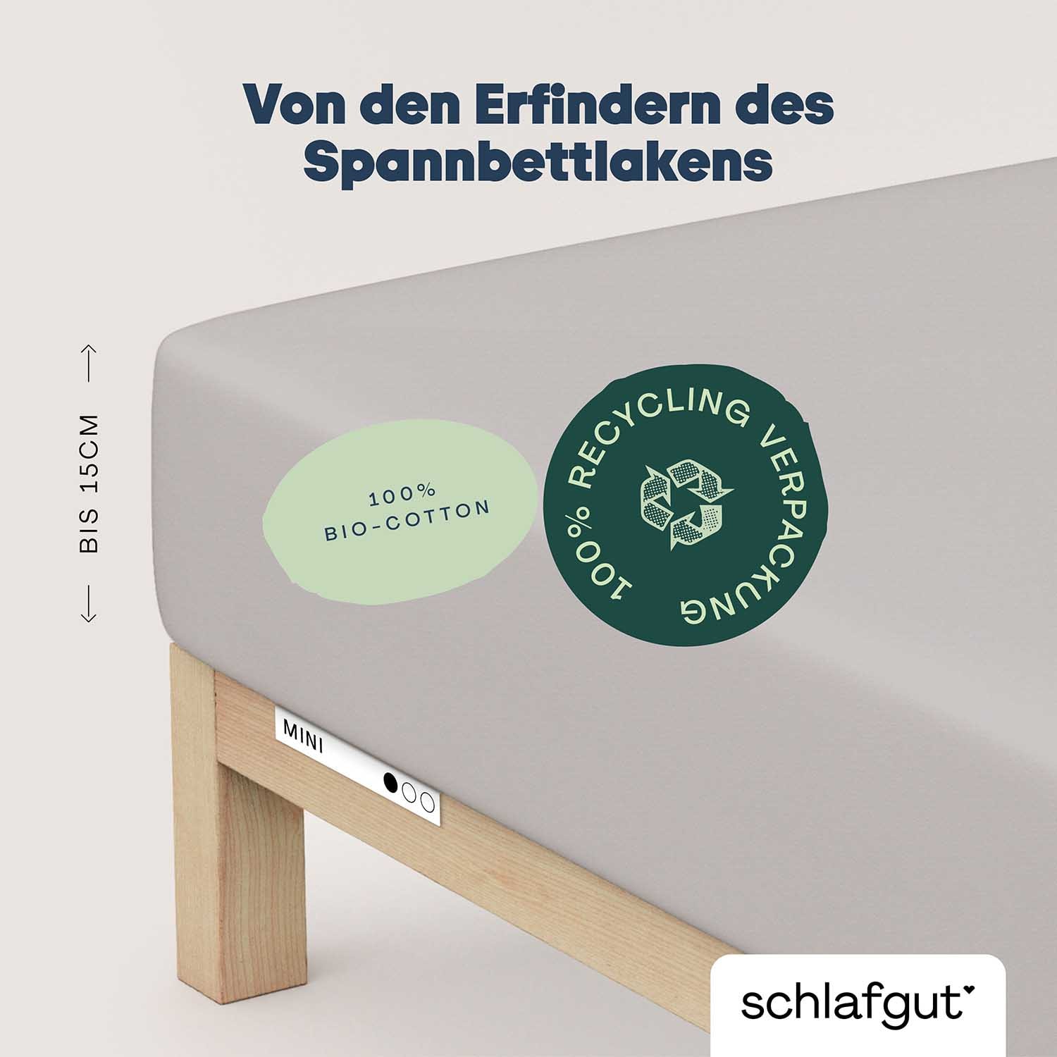 Schlafgut Spannbettlaken »Casual Mini Spannbettlaken«, für Kinder, MADE IN GREEN by OEKO-TEX®