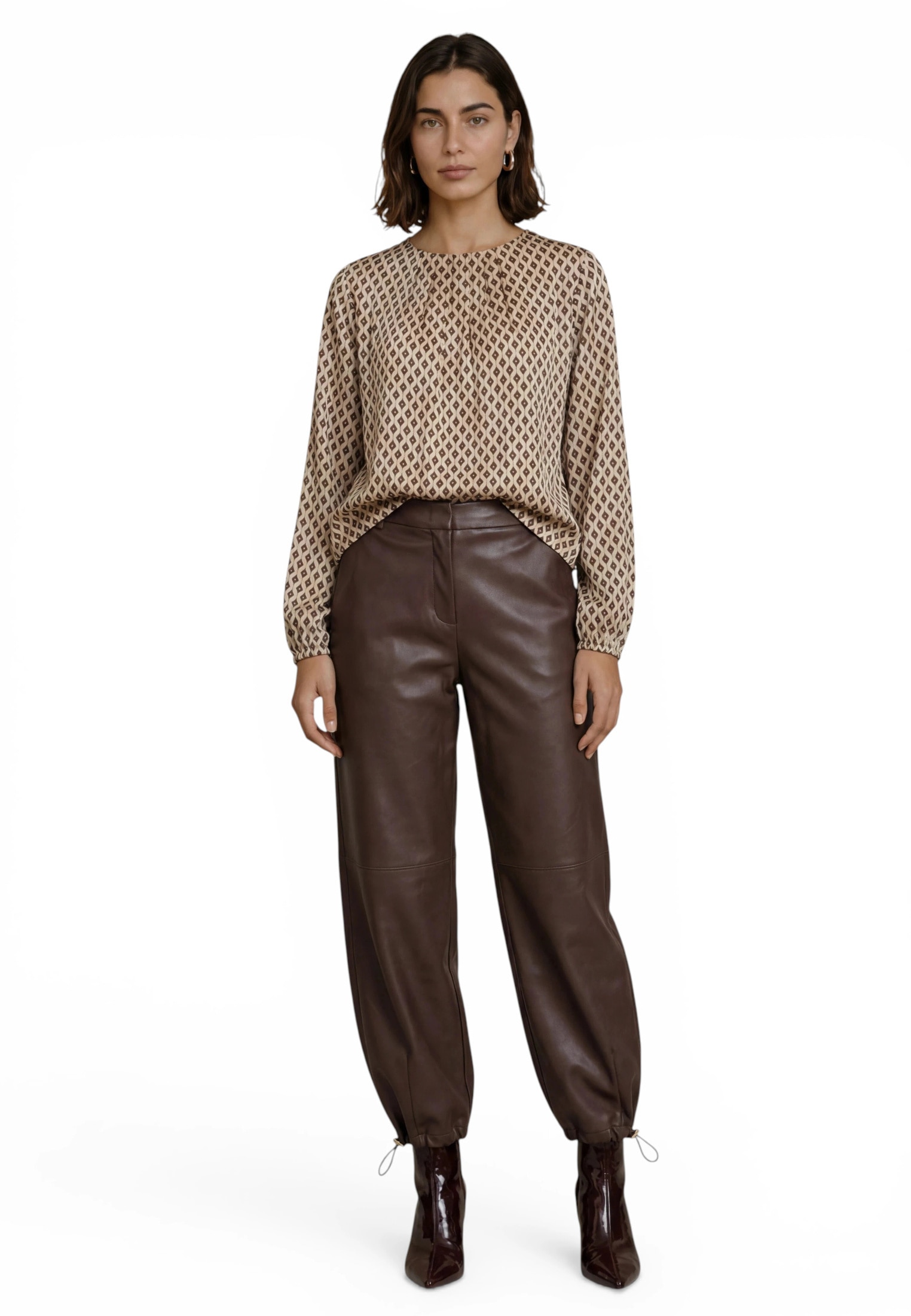Zero Satinbluse »Satinbluse mit Rundhalsausschnitt«