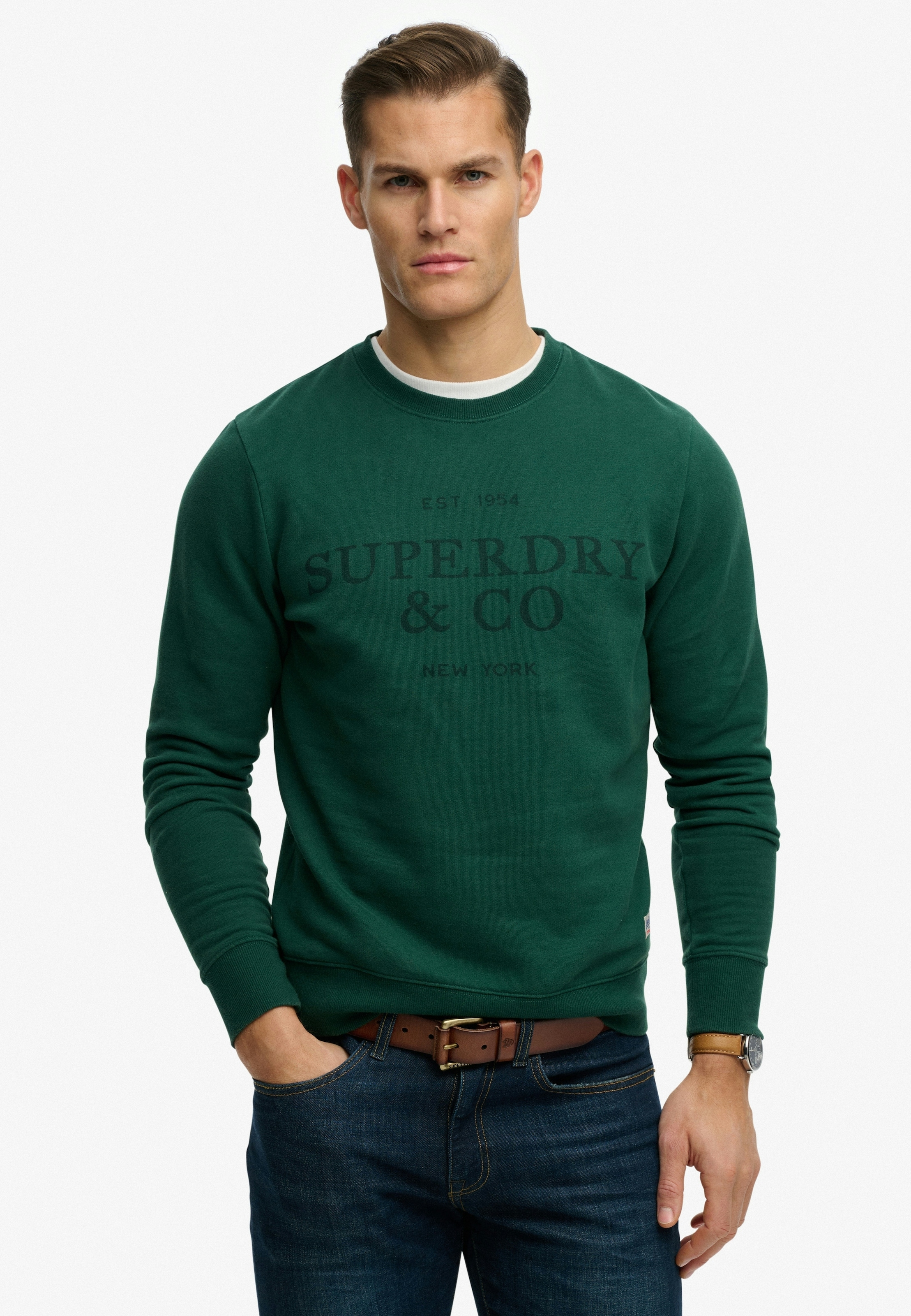 Superdry Sweatshirt »1954 COMPANY RELAXED SWEAT«, Baumwollmischung, relaxed fit
