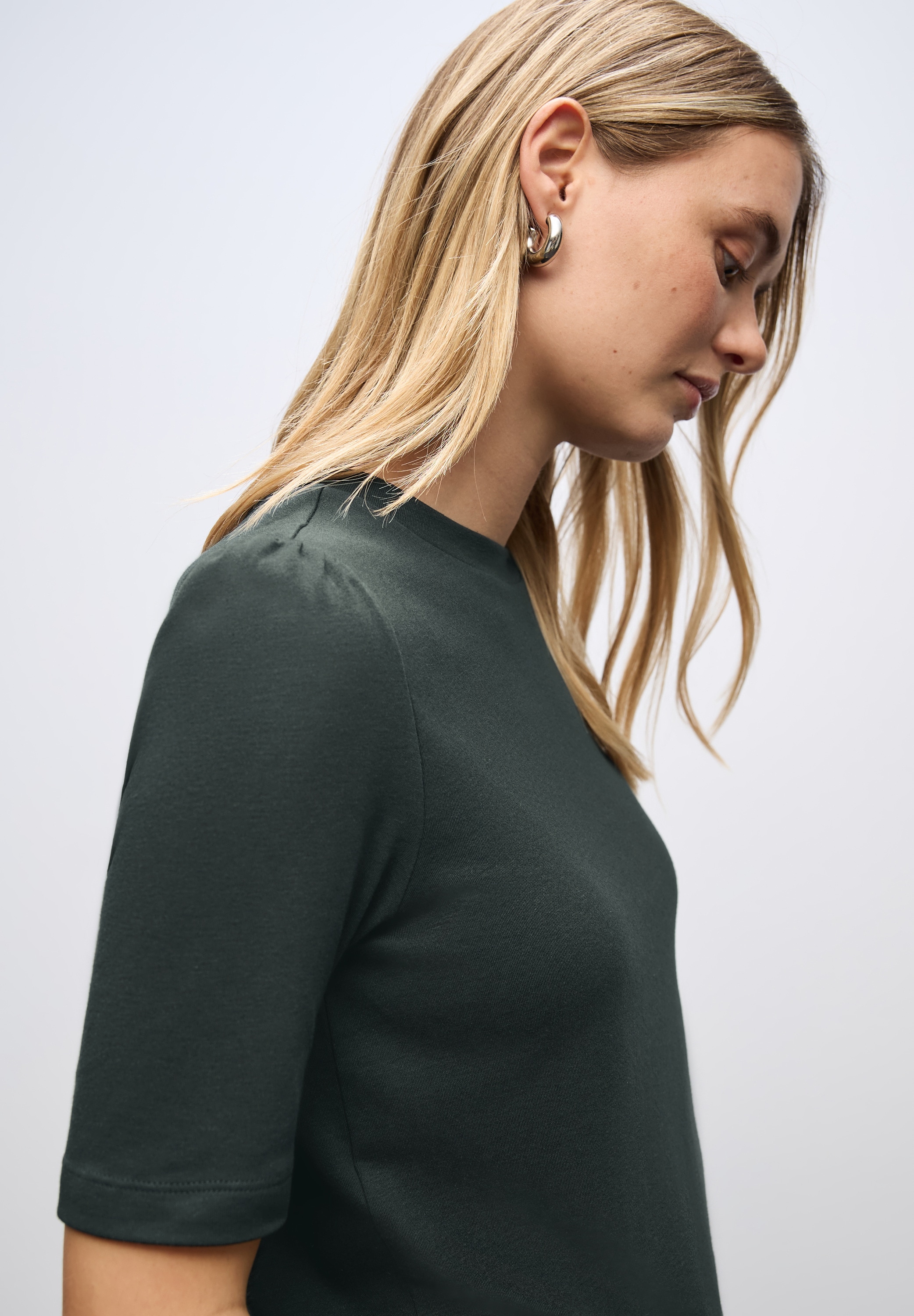 STREET ONE T-Shirt, mit Raffung an den Schultern