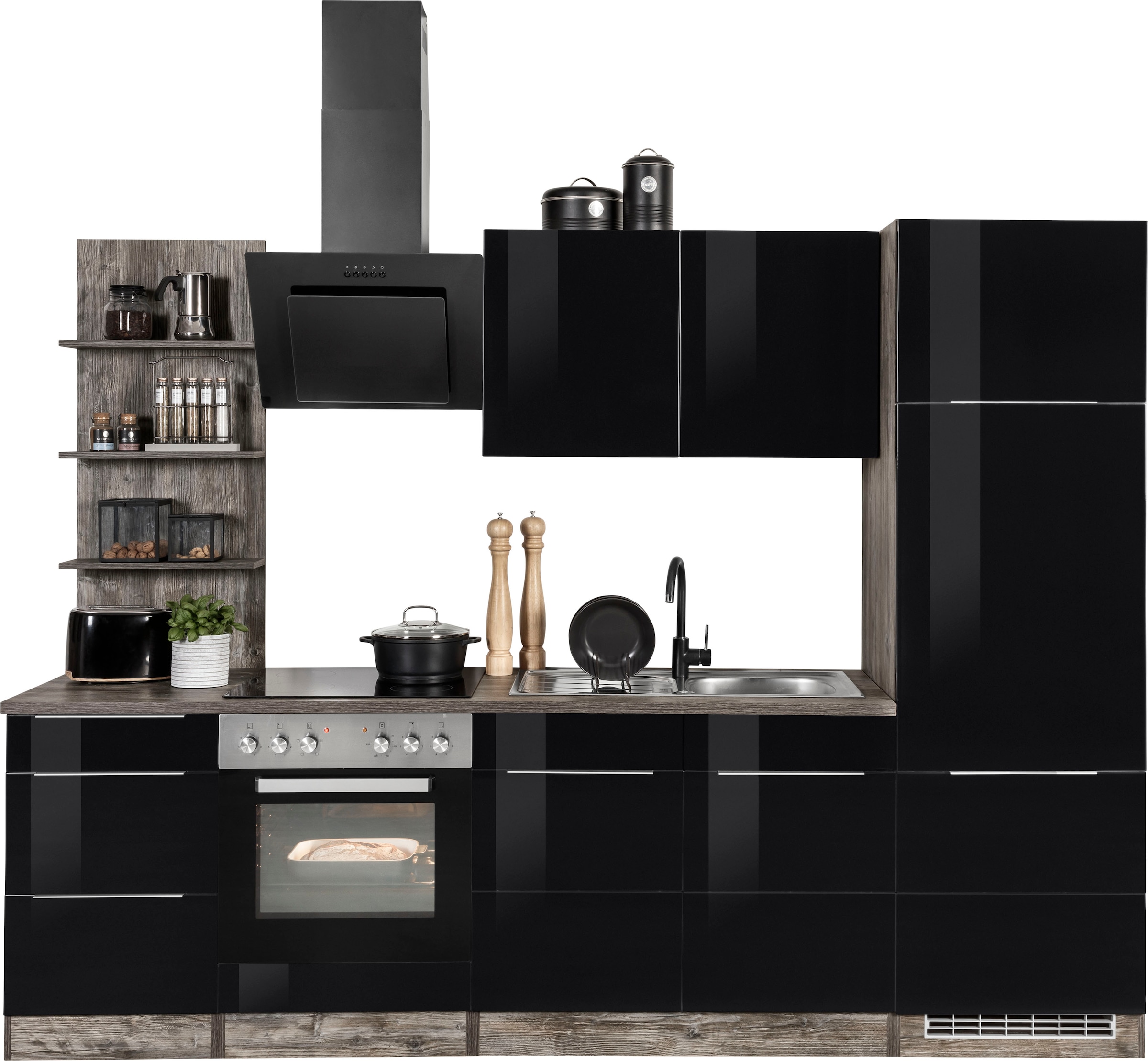 HELD »Brindisi«, mit Küchenzeile Online im 270 MÖBEL cm Breite E-Geräten, OTTO Shop