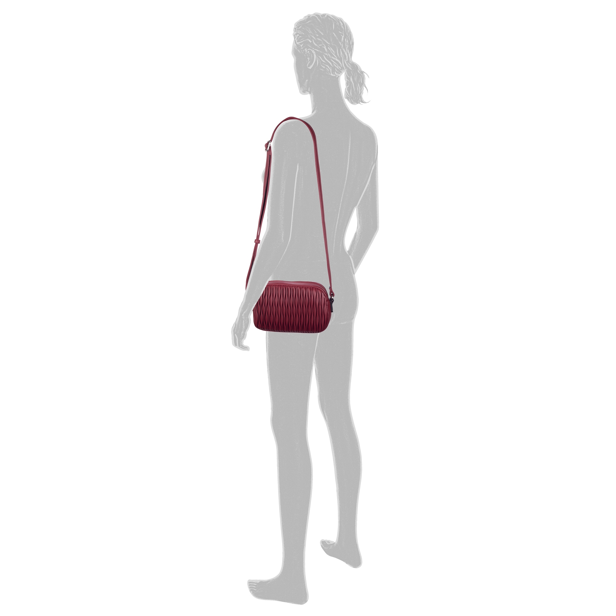 Gabor Handtasche »Dyana«, aus weichem Material aufwendig in Wellenoptik gesmokt