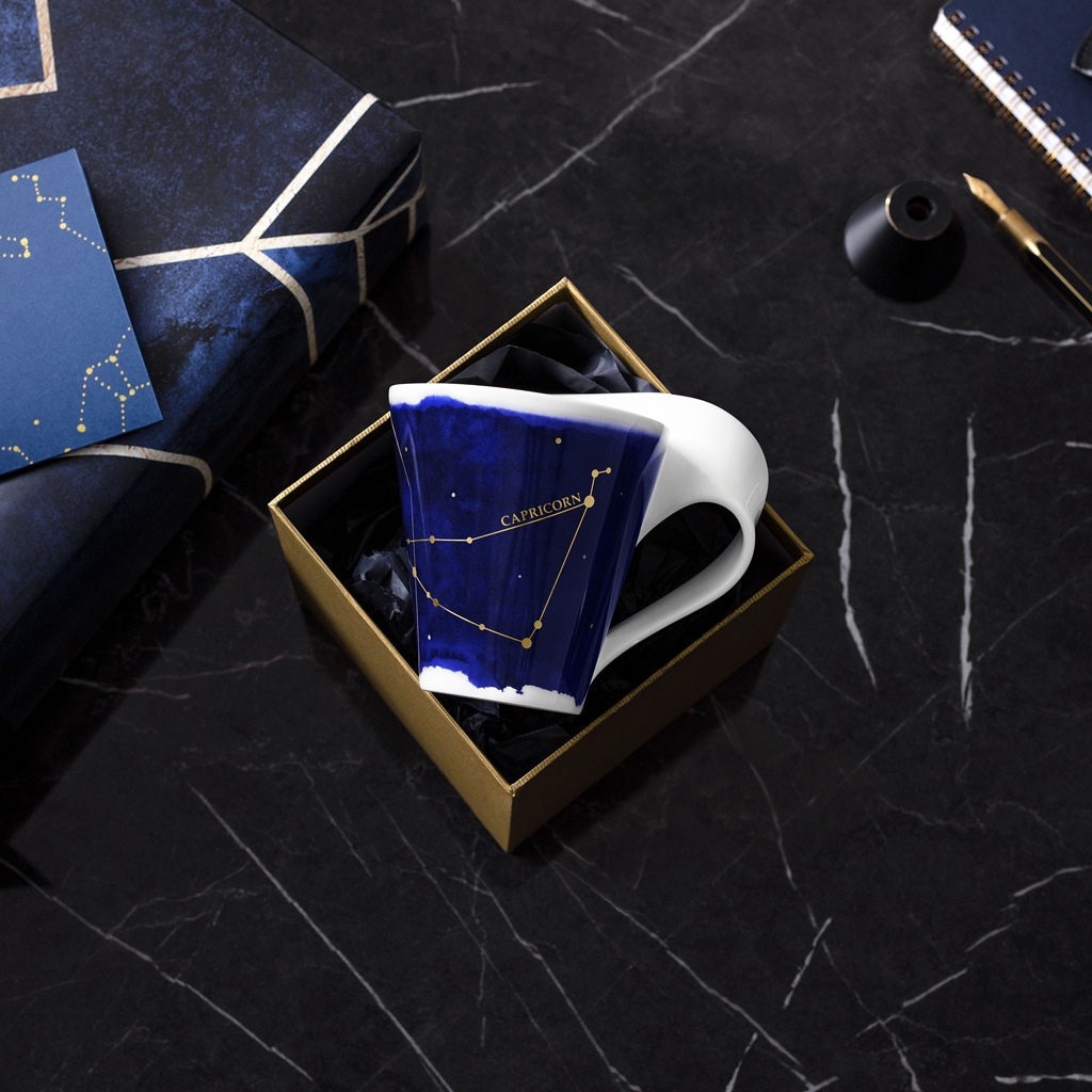 Villeroy & Boch Tasse »Tasse Steinbock NewWave Stars 300 ml weiß-blau«
