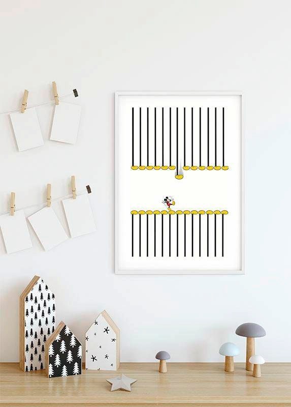 Komar Bild »Mickey Mouse Footlines« Disney 1 Stk. tlg. Wandbild zur Dekoration im Kinderzimmer - ohne Rahmen