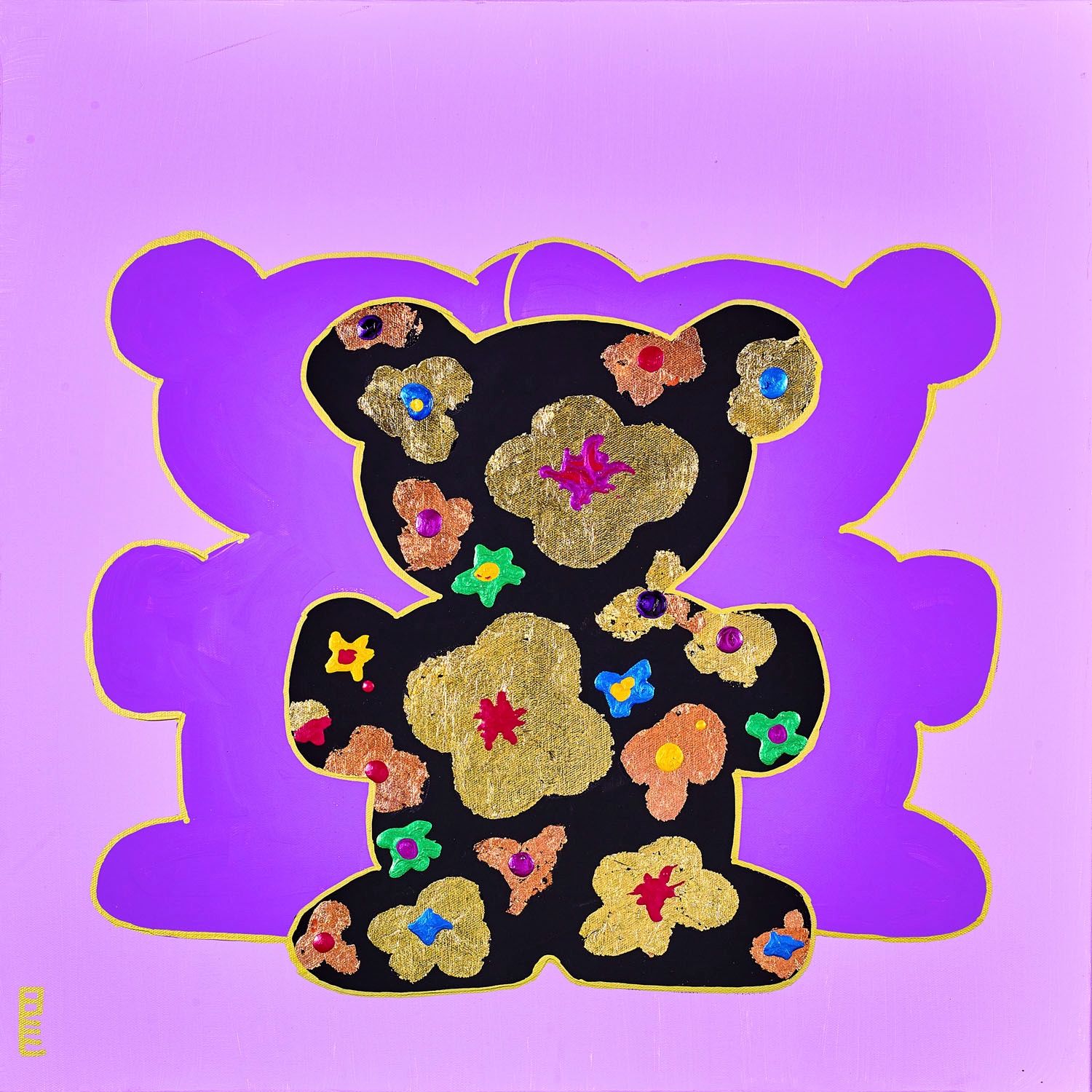 queence Leinwandbild »Bears VI«, Bär-Bären-Kunst, (1 St.), Premium-Leinwandstoff, Handarbeit aus Deutschland