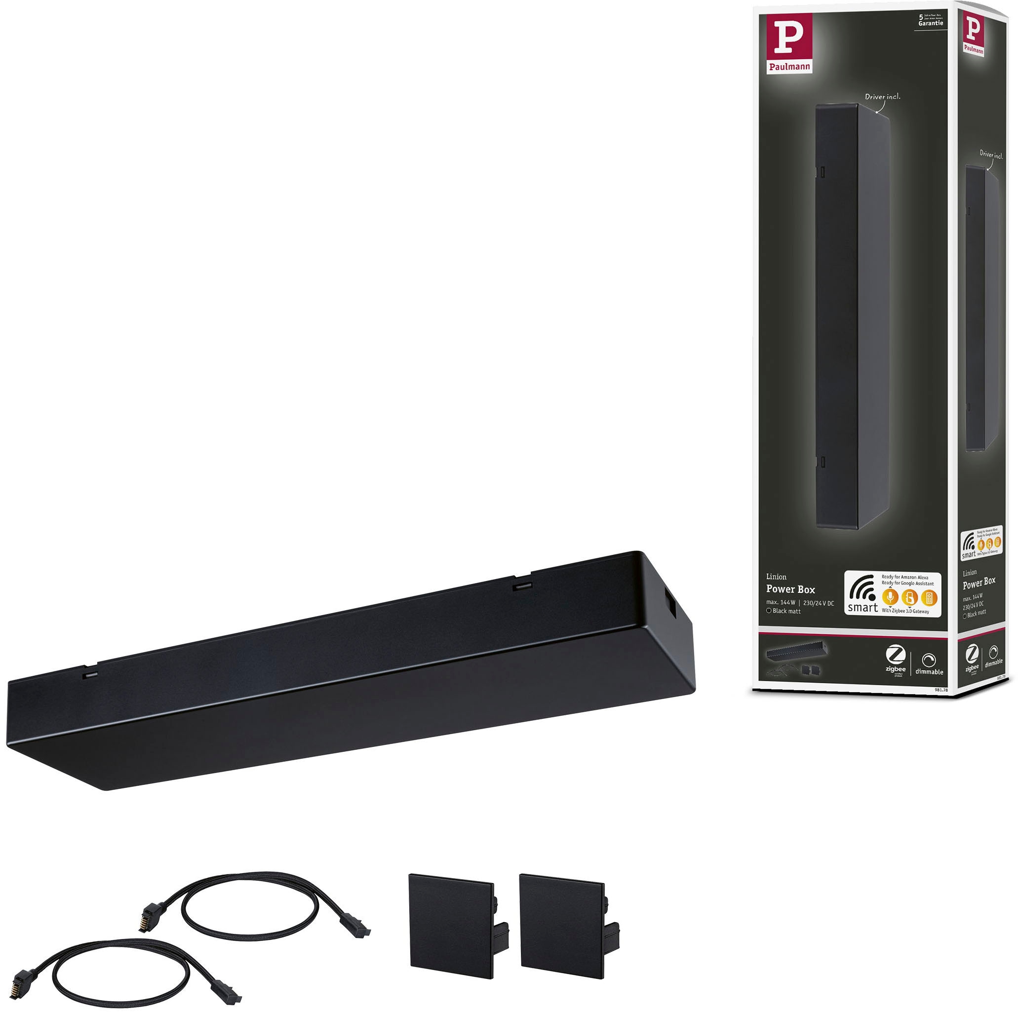 Paulmann Schienensystem-Einspeiser »Linion Power Box Signalschwarz 230/24V 180VA« 1 Stk. tlg. Smart Home