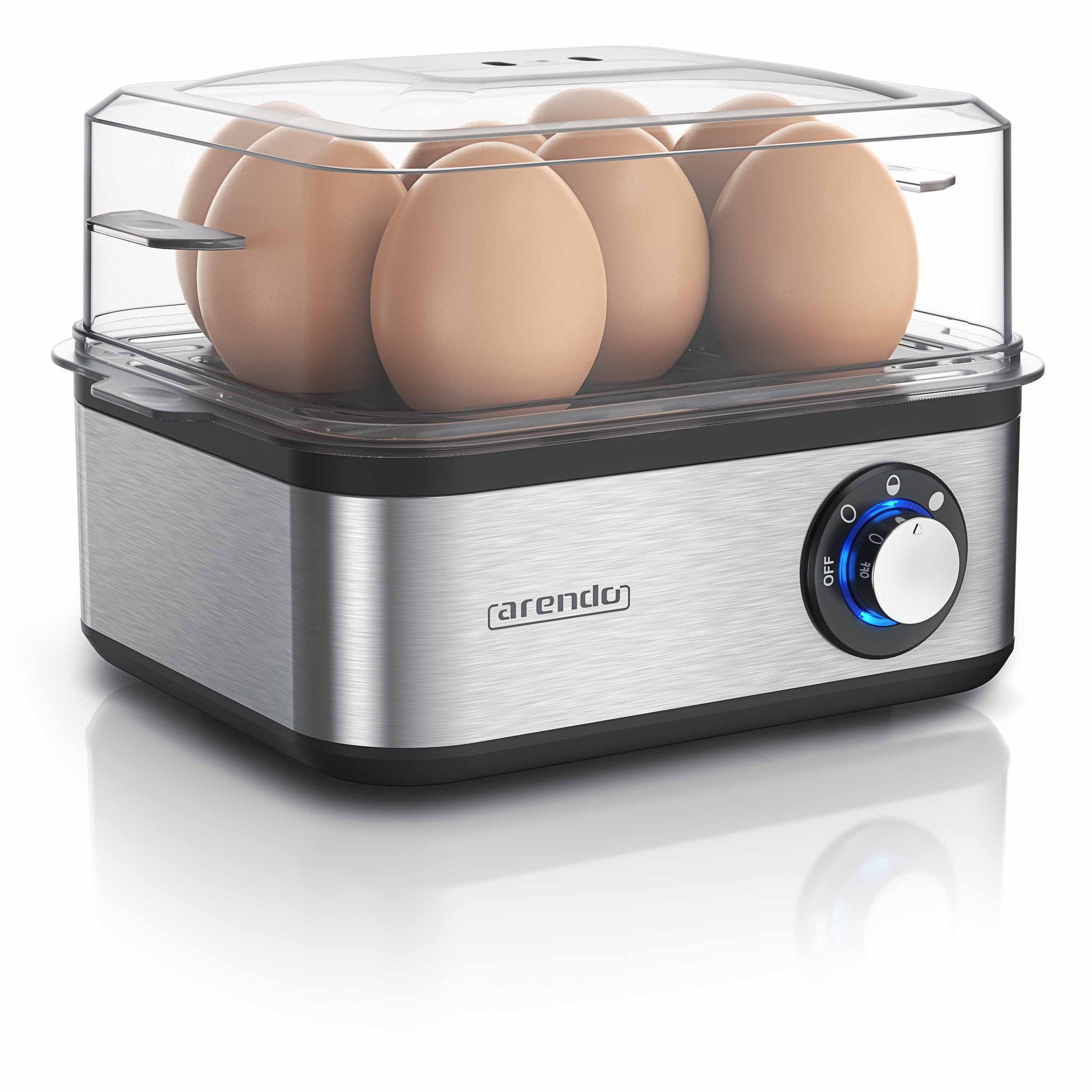 Edelstahl Eierkocher für bis zu 8 Eier »EIGHTCOOK Silber«