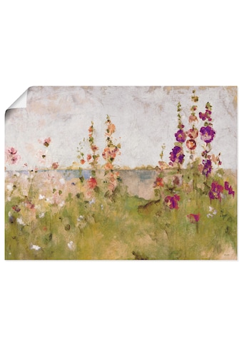 Artland Wandbild »Stockrosen am Meer«, Blumen, (1 St.), als Leinwandbild,... kaufen