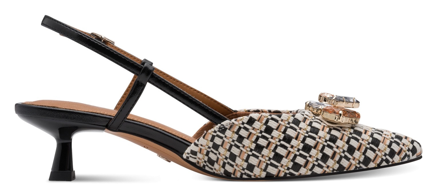 Tamaris Slingpumps  , Trichterabsatz, Businesschuh, Festtagsschuh, glänzende Schmucksteine