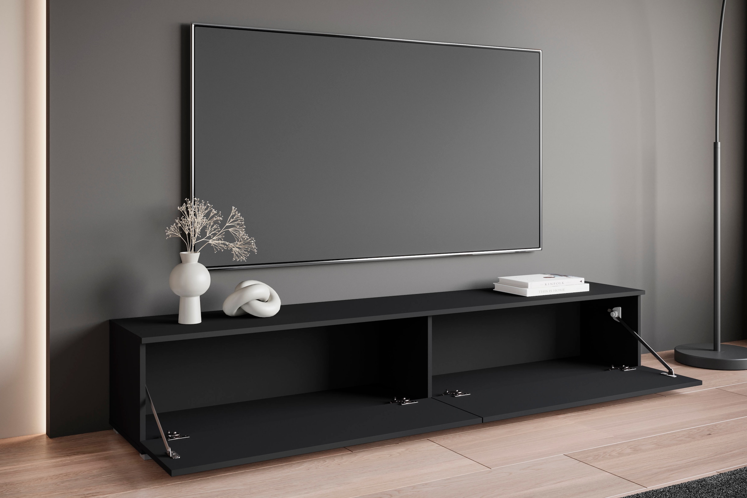 OTTO home Lowboard »Kenia« 1 Stk. tlg. 2 Klappen – flexibel hängend oder stehend montierbar