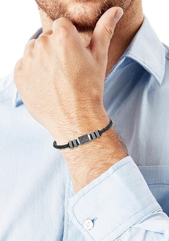 s.Oliver Lederarmband »Hauptkollektion, 2026108«, mit Carbon kaufen bei OTTO