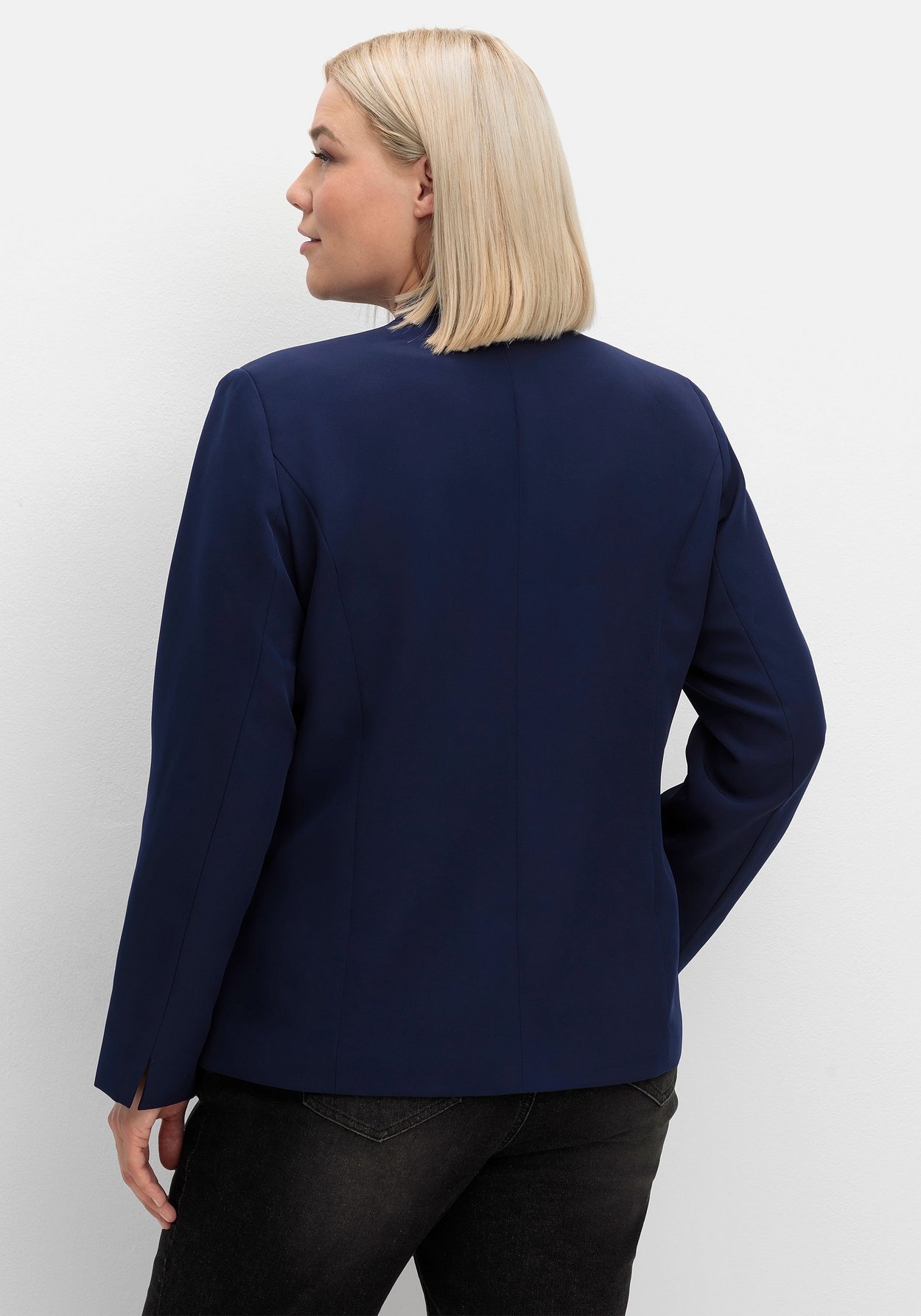 Sheego Jackenblazer »Blazer mit Stehkragen und Kontrast-Zipper«