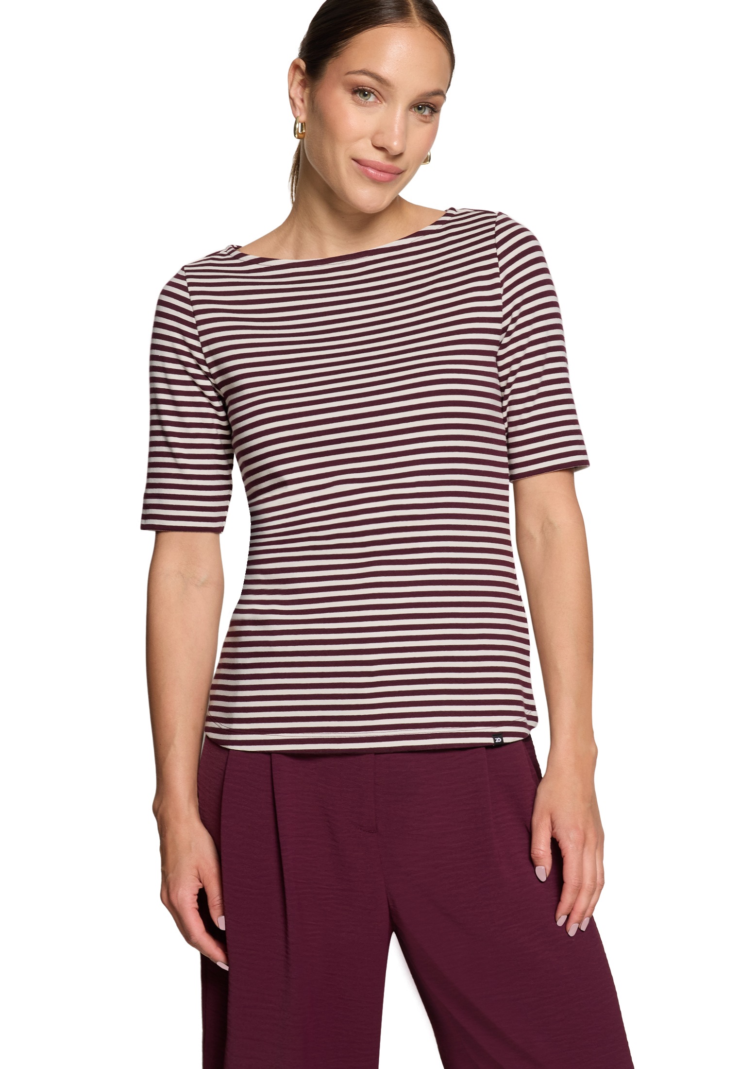 Zero 3/4-Arm-Shirt »Basic Shirt mit U-Boot-Ausschnitt«