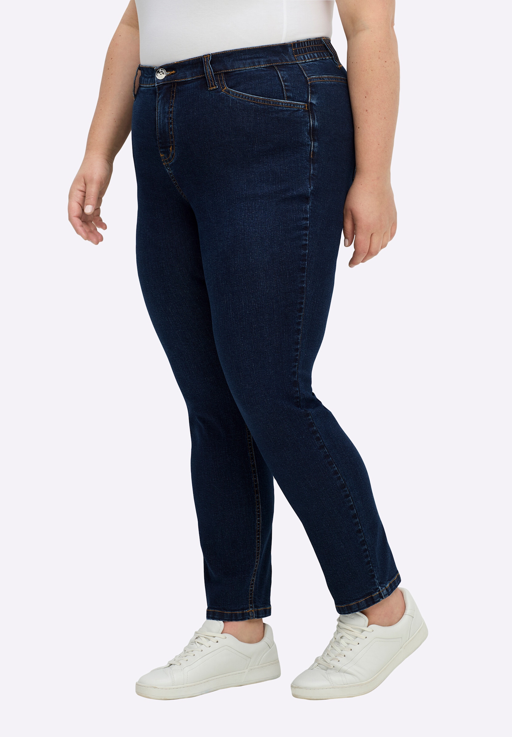 Sheego Bequeme Jeans »Jeans Jeans schmal, mit bequemem Oberschenkel«