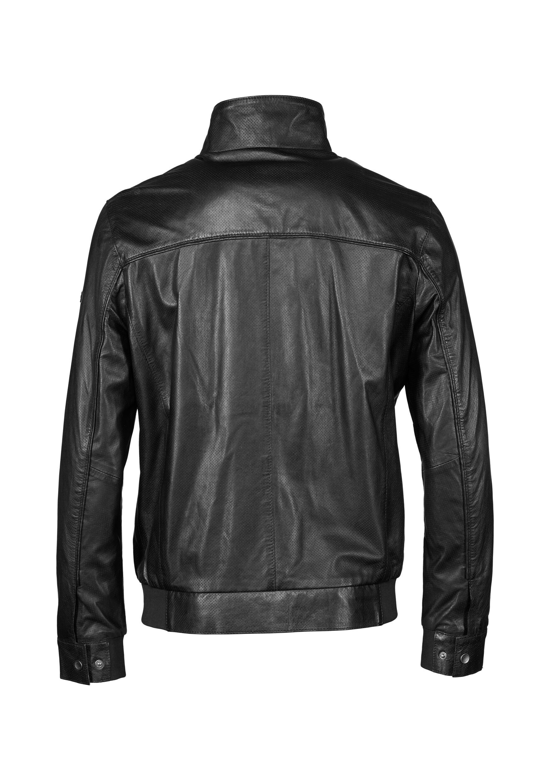 bugatti Lederjacke »BUGIACOMO« ohne Kapuze mit Reißverschlusstaschen