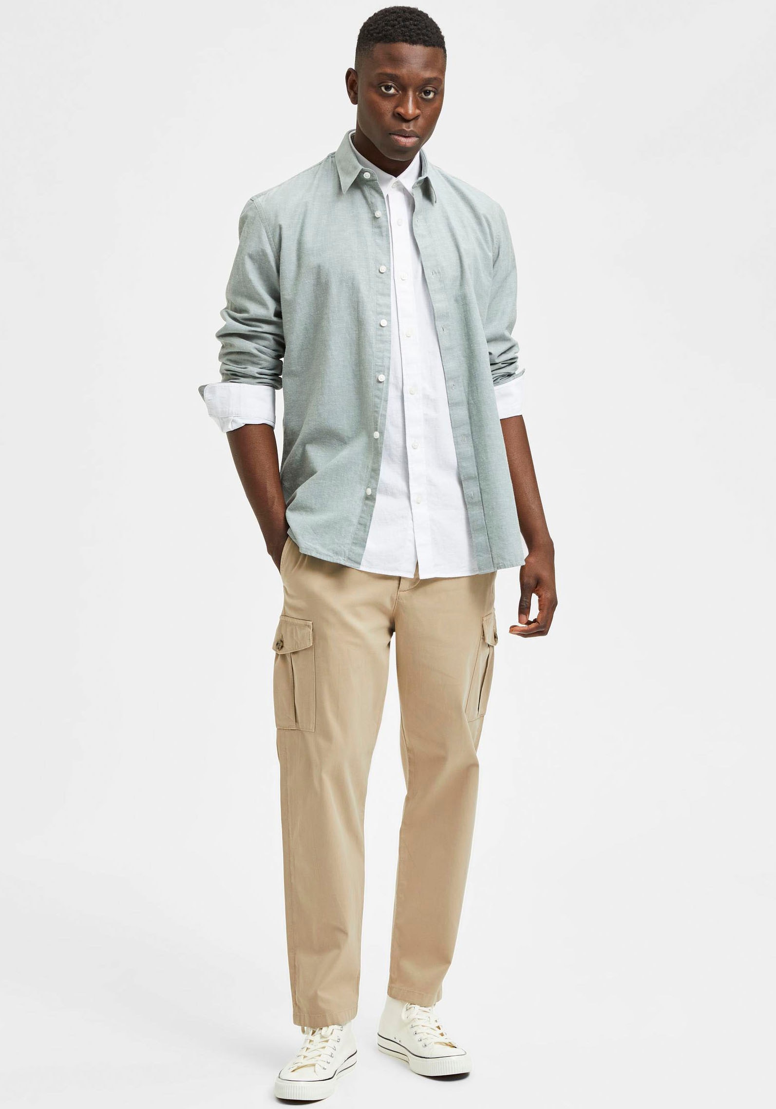 SELECTED HOMME Cargohose »SLHSLIMTAPERED-WICK 172 CARGO W NOOS«
