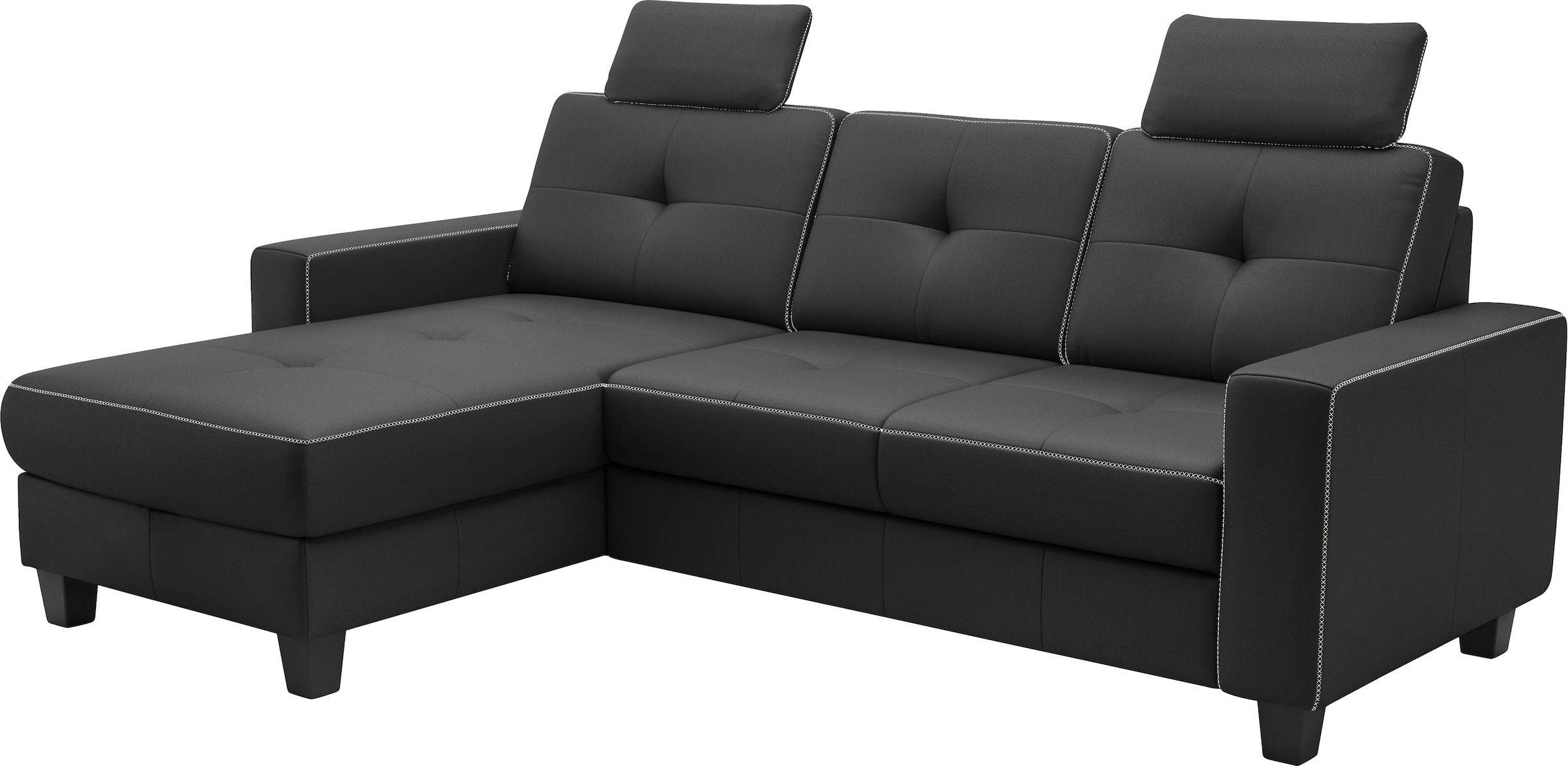 Places of Style Ecksofa »Varese«, wahlweise mit Bettfunktion und Bettkasten