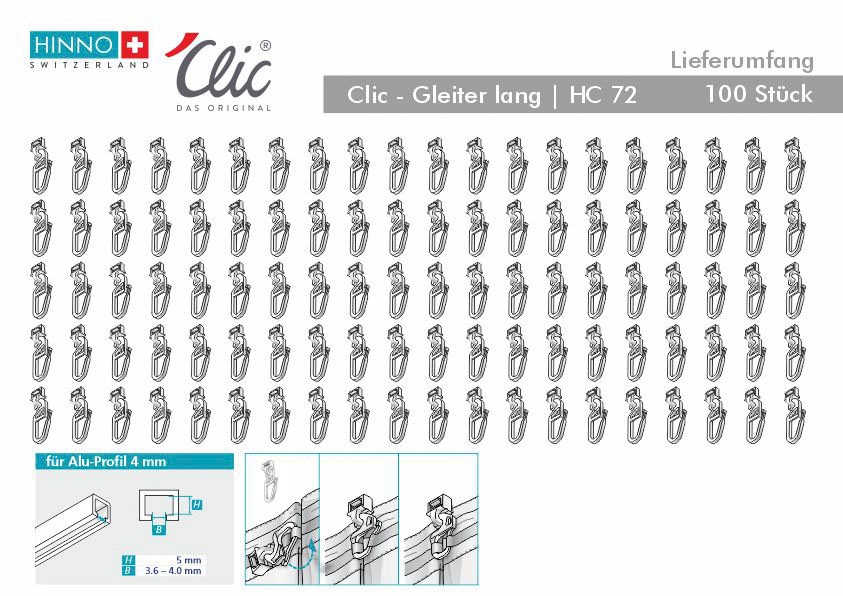 HINNO Klick-Gleiter »hinno-clic HC72«, (20 St.), HINNO Clic-Gleiter bei  OTTO online