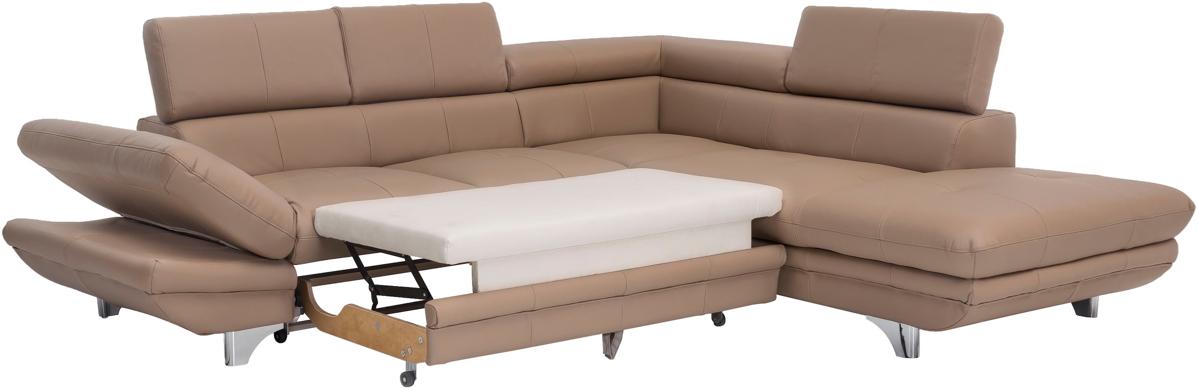 COTTA Ecksofa »Enterprise L-Form«, mit Arm- & Kopfteilverstellung, wahlweise mit Bettfunktion
