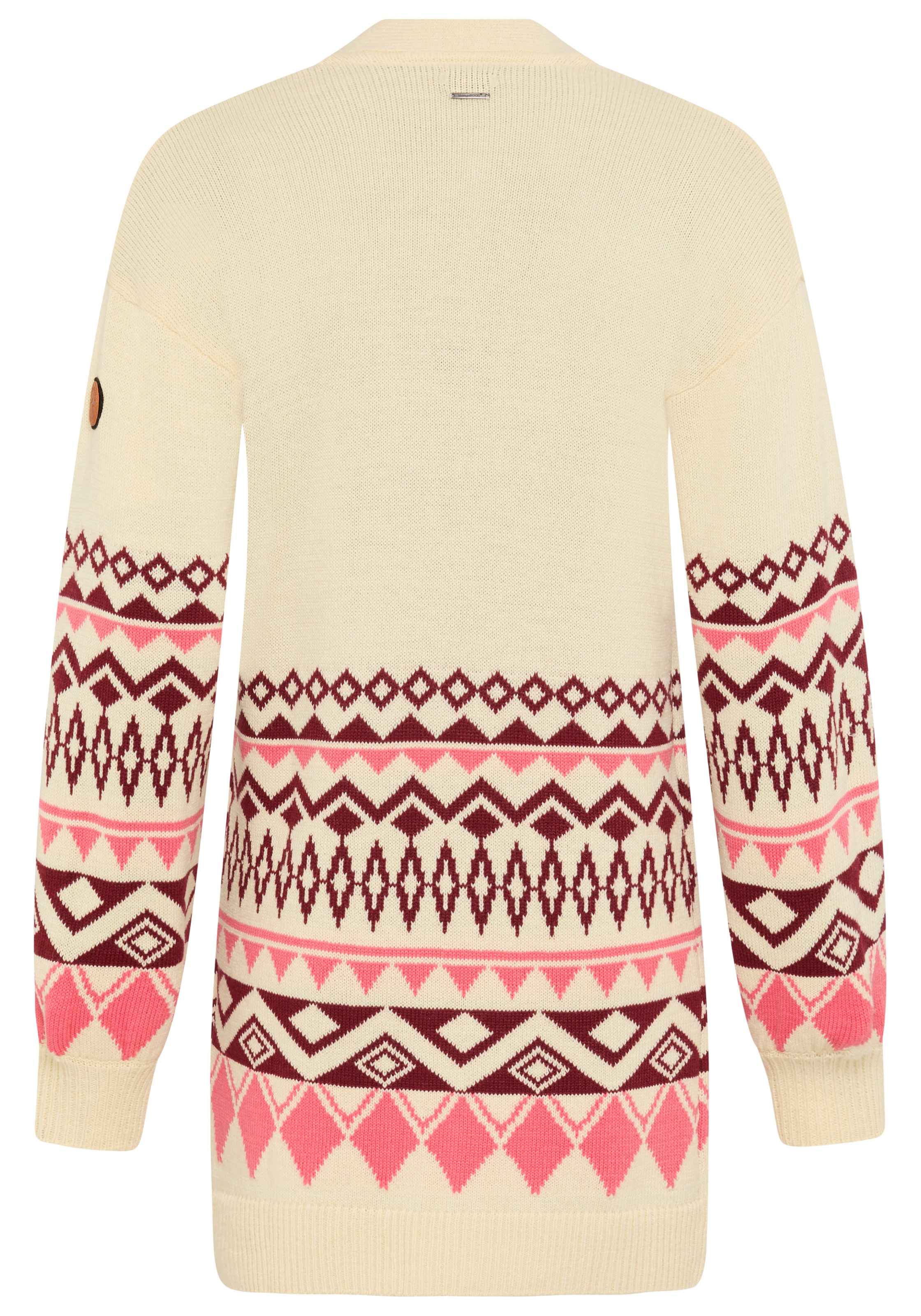 KangaROOS Longstrickjacke lang geschnitten, ohne Verschluss, figurumspielende Passform