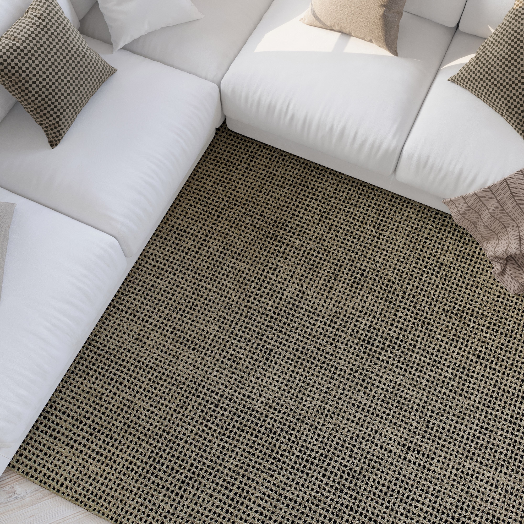 Wecon home Teppich »Hamptons TWENTYNINE«, rechteckig, 10 mm Höhe, Läufer, Kurzflor, Wohnzimmer, Schlafzimmer, elegant, robust, Karo