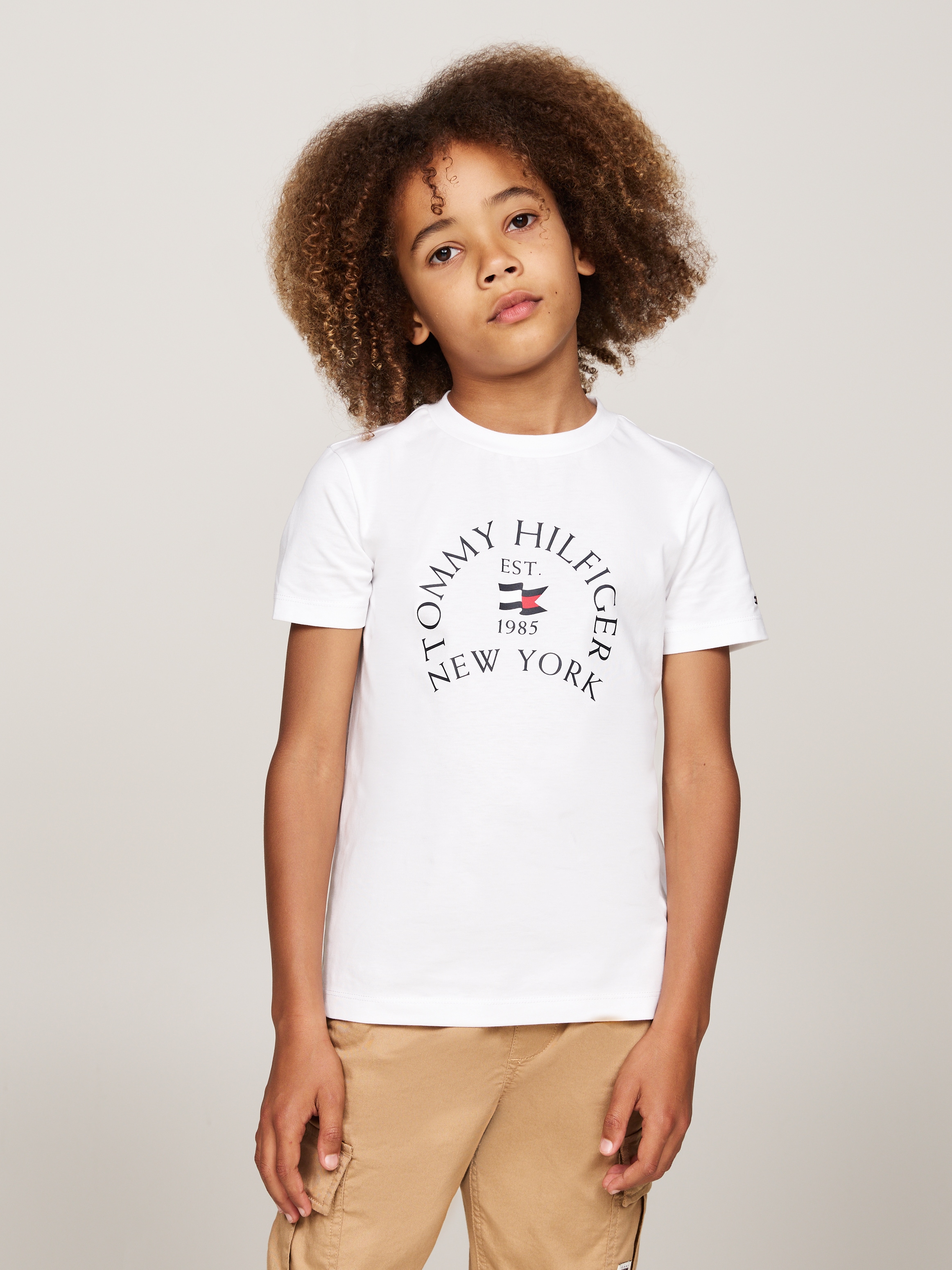 T-Shirt »NAUTICAL ARCH PRINTED REG TEE SS«, mit großem Logo