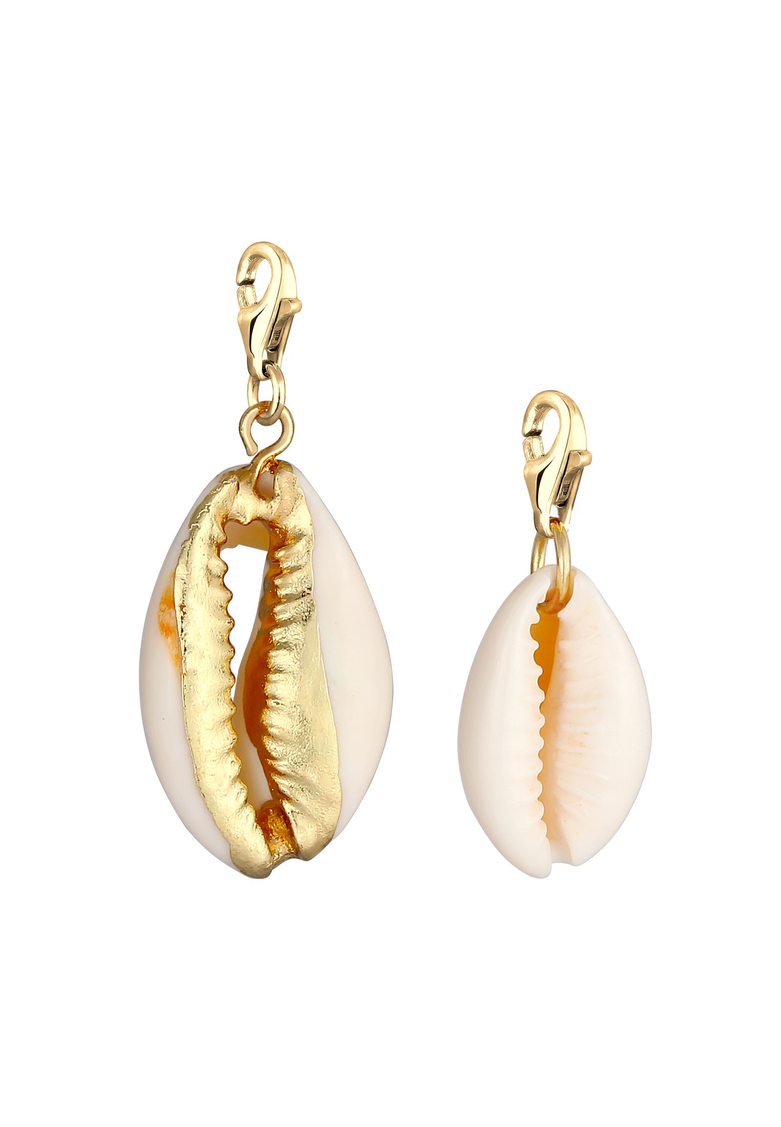 Nenalina Charm-Einhänger »Charm Charm Kauri Cowrie Muschel (2 tlg) 925 Sterling«