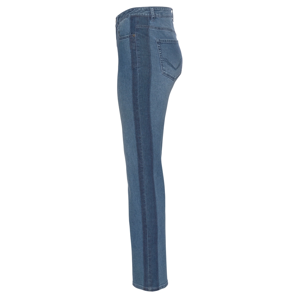 H.I.S 5-Pocket-Jeans »COLETTA - COLOURBLOCK«, Ökologische, wassersparende Produktion durch OZON WASH - NEUE KOLLEKTION