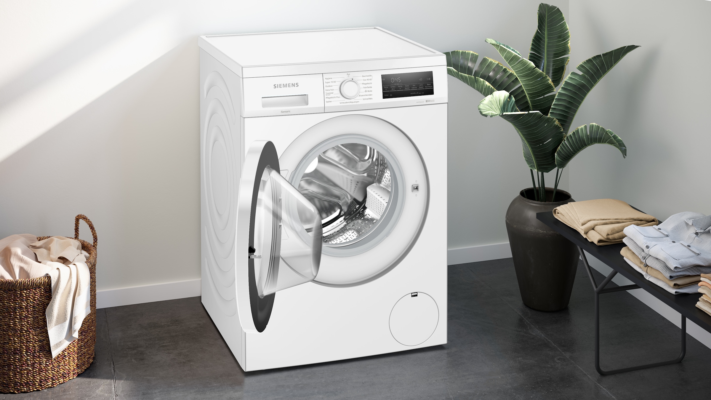 SIEMENS Waschmaschine »WU14UT22«, iQ500, WU14UT22, 9 kg, 1400 U/min, unterbaufähig