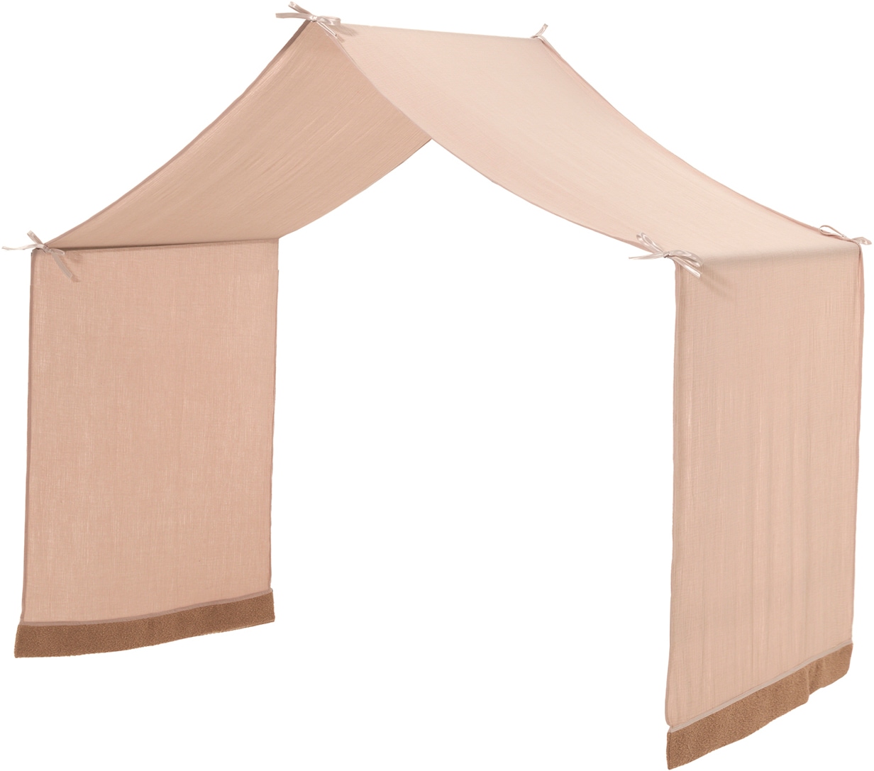 Home affaire Hausbett »Eiche massiv geölt, Made in Europe, langlebige Qualität«, (B/H/T ca. 207,5x170x97,5cm, inkl. Dachaufbau und Massivholz Lattenrost), Liegefläche 90x200 cm, inkl. Textilhimmel und Bettschublade
