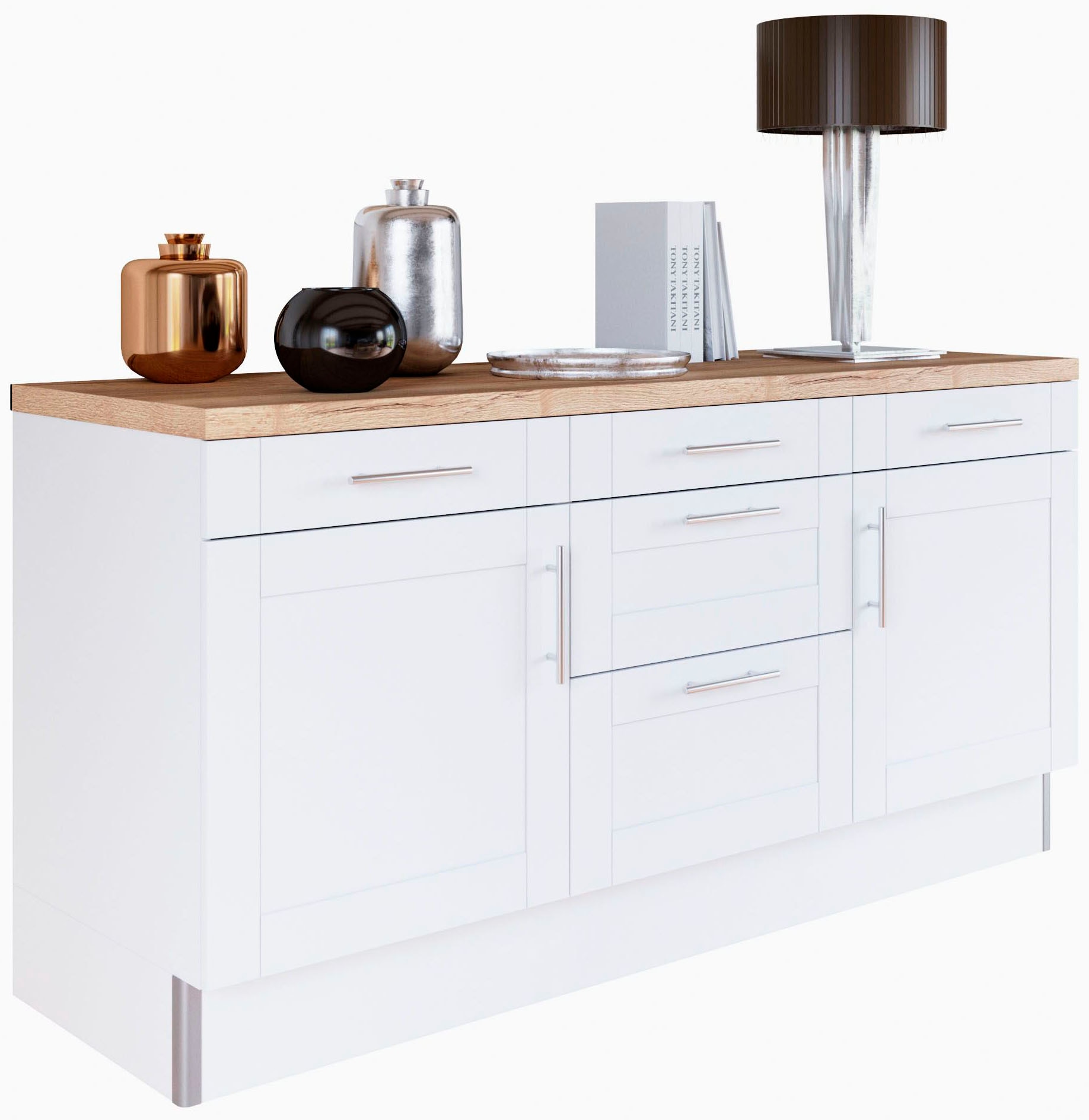 KOCHSTATION Küche »KS-Ahus« 180 cm breit, ohne E-Geräte, Soft Close Funktion, MDF Fronten