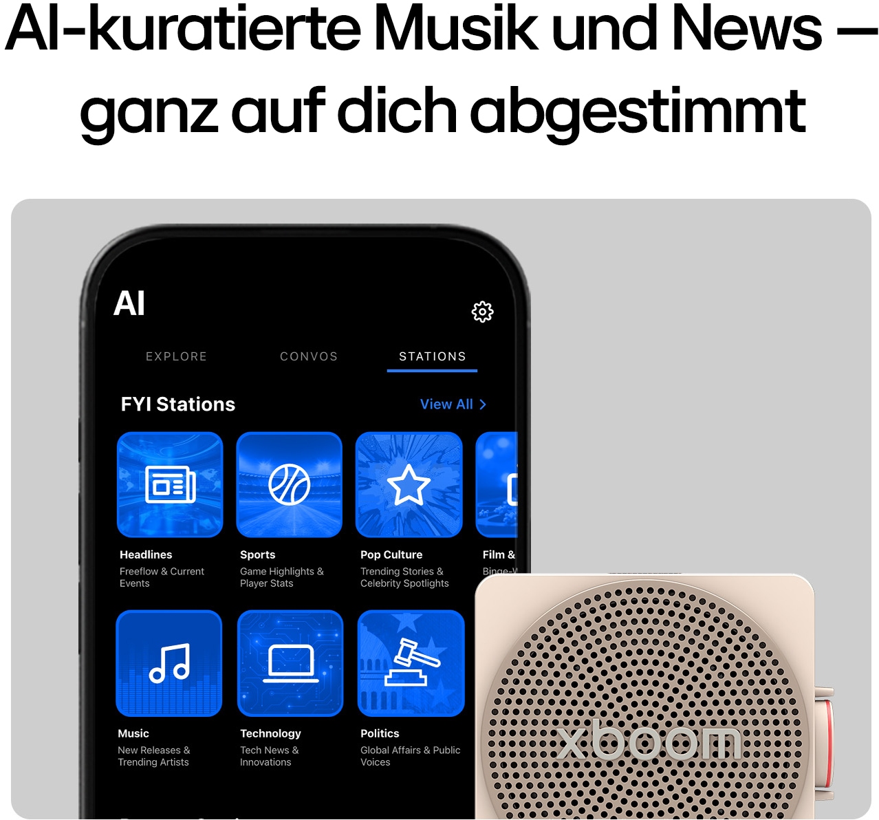 LG Portable-Lautsprecher »xboom Mini« 1.0 (Bluetooth Apple Siri | Google Assistant 15 W)