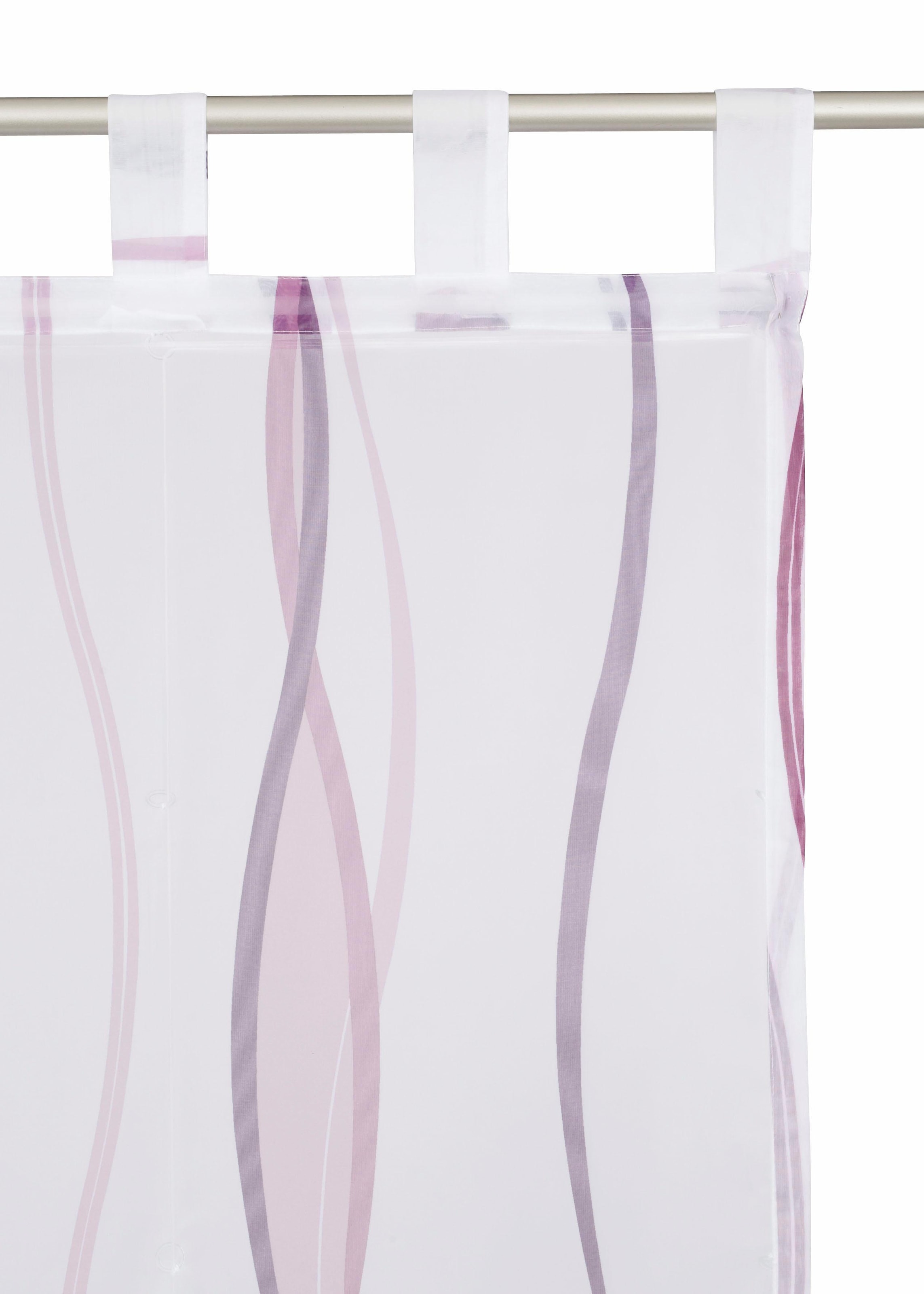 my home Raffrollo »Dimona«, mit Schlaufen, Transparent, Voile, Polyester